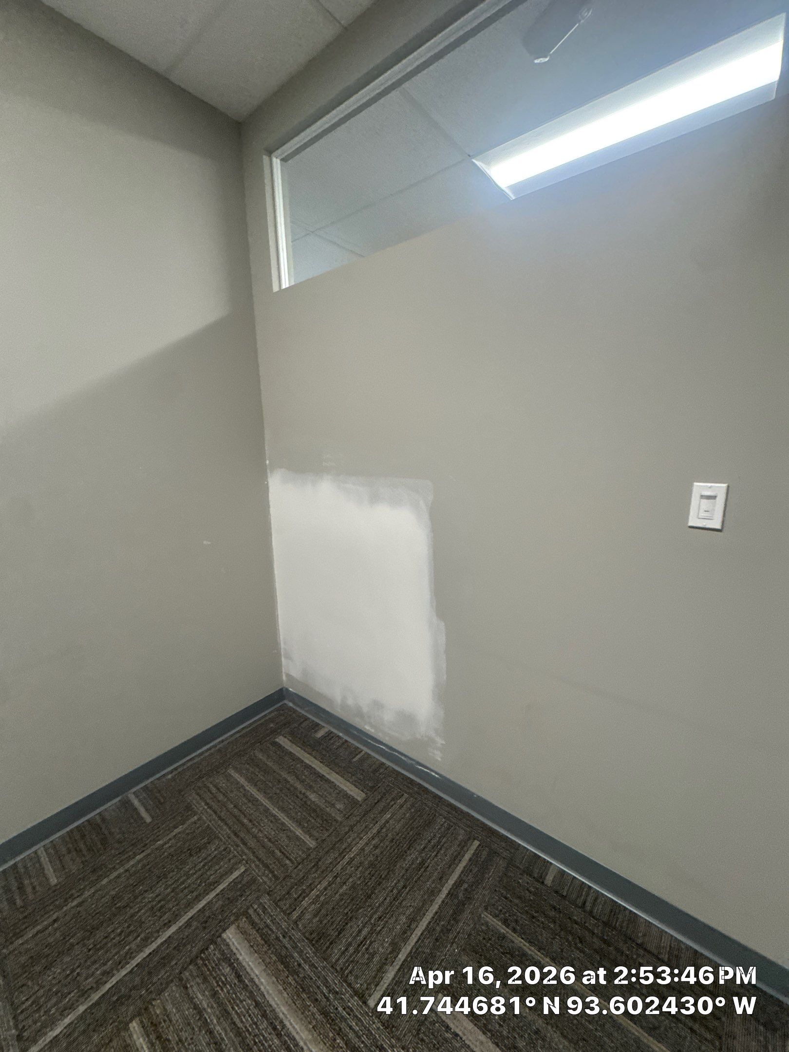 Commercial Interior Touchup after drywall work completed by Midwest Paint LLC