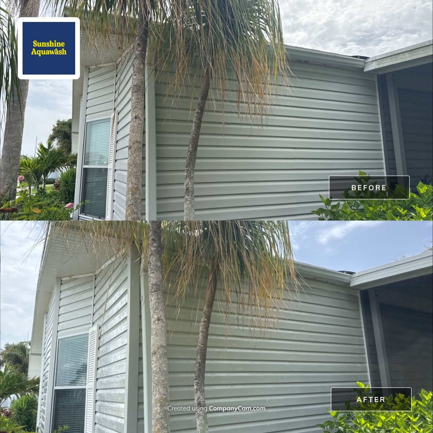 Mobile Home Soft Wash & Gutter Brightening in Ellenton, FL by Sunshine AquaWash