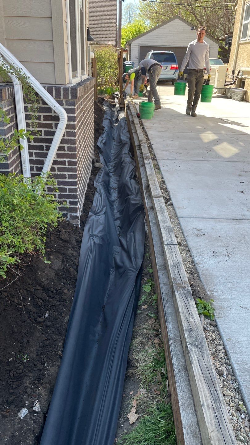 Foundation Drainage Board & French Drain in Southwest Minneapolis by Waterproofing Northeast