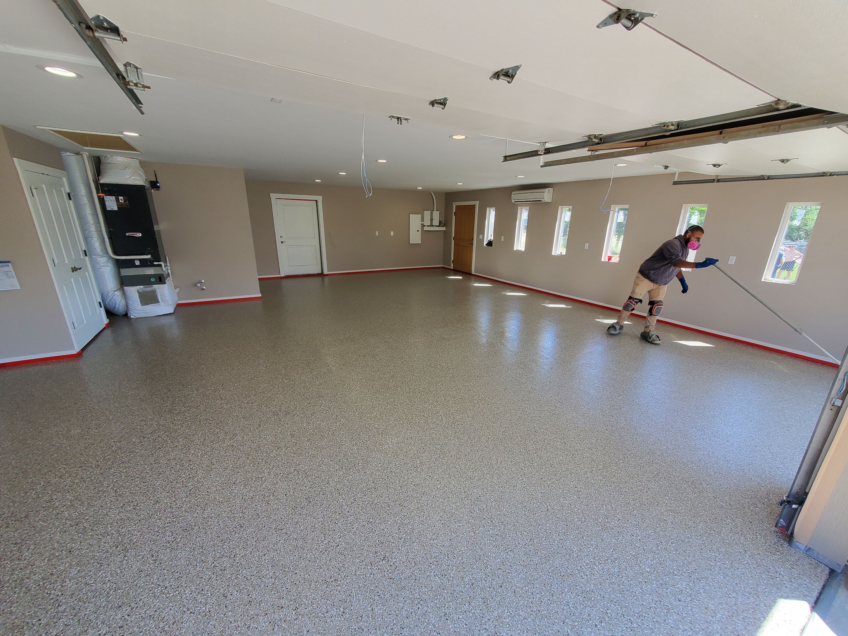 Garage Remodel using Pebble Beach by Croc Coatings, LLC
