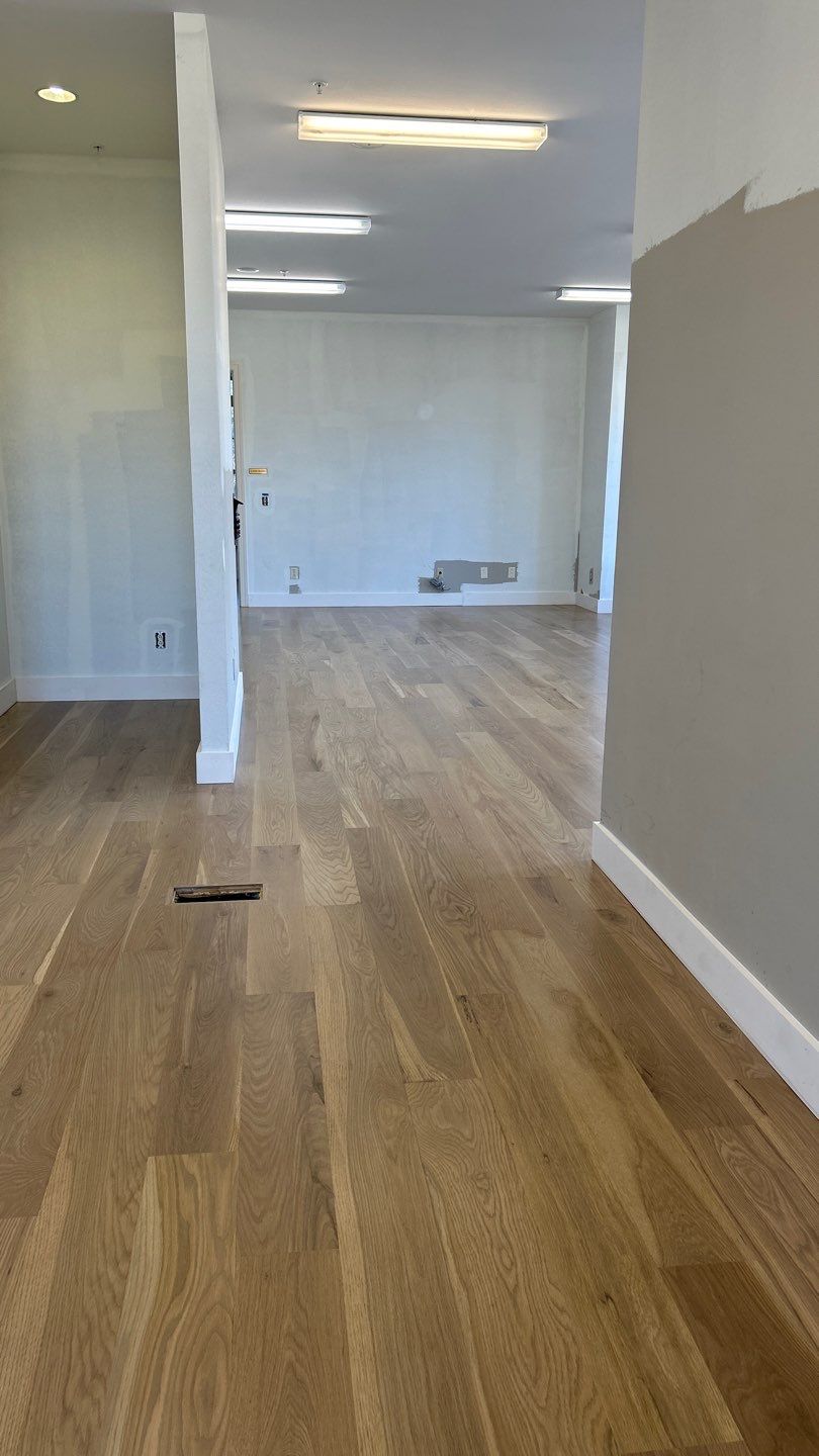 New hardwood floors for an office building by Footprints Floors of Nashville