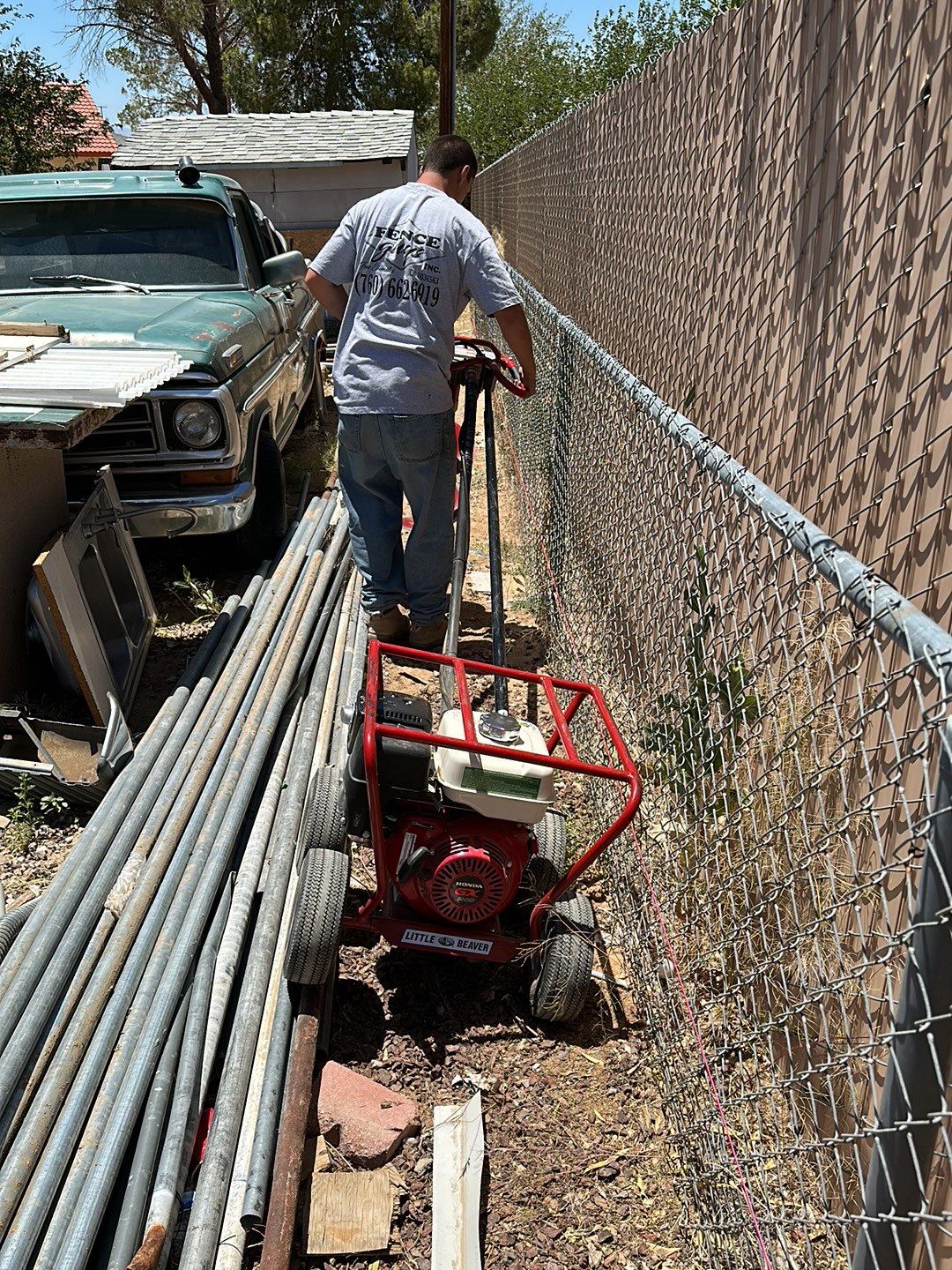 Fence replacement using 6ft and 4ft vinyl  by Fence Guys Inc. 