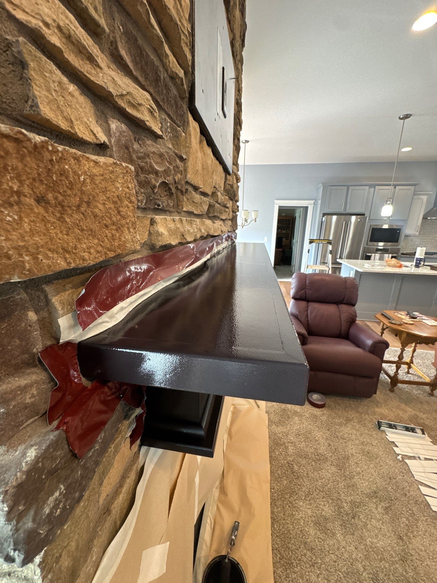 Residential Interior Repaint Color Change on Walls and Cabinets by Midwest Paint LLC