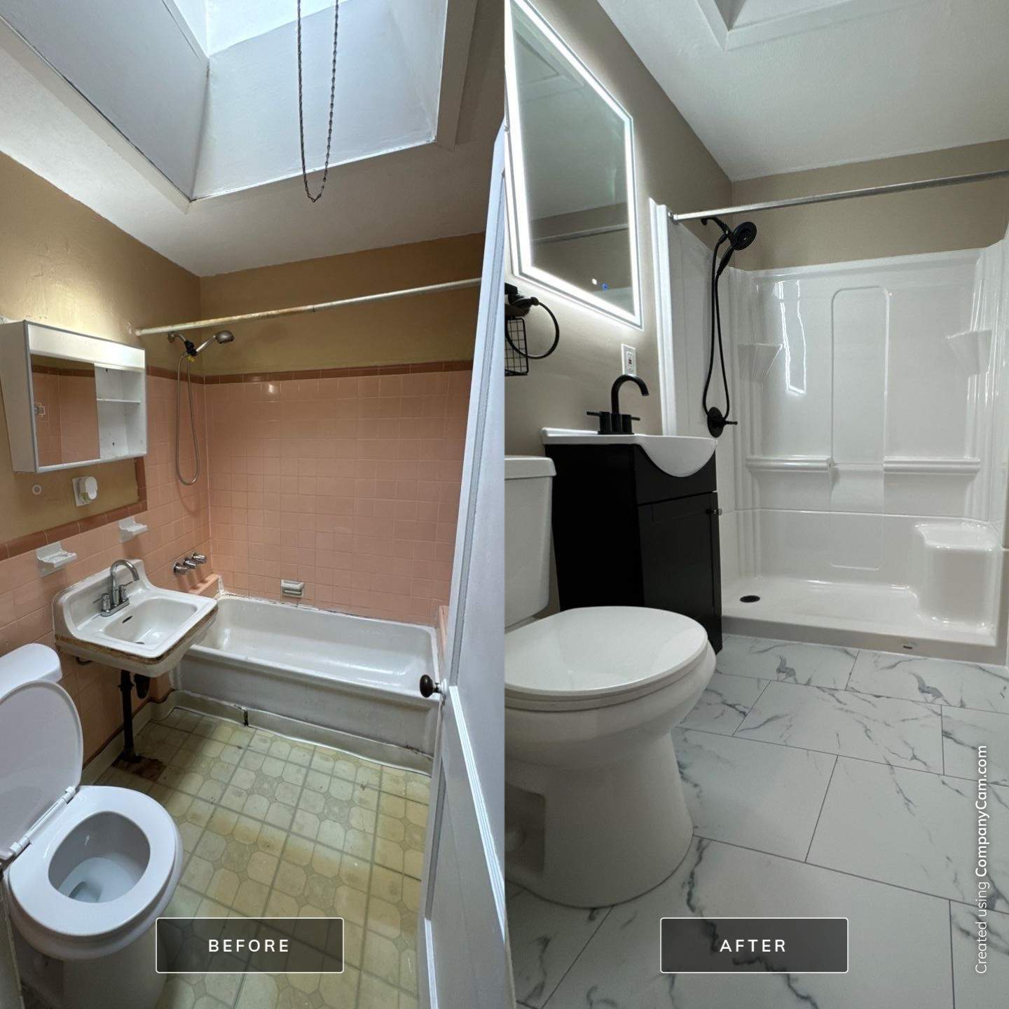 Bathroom Remodel Using Shower Kit by A1 NERDY HOMES LLC