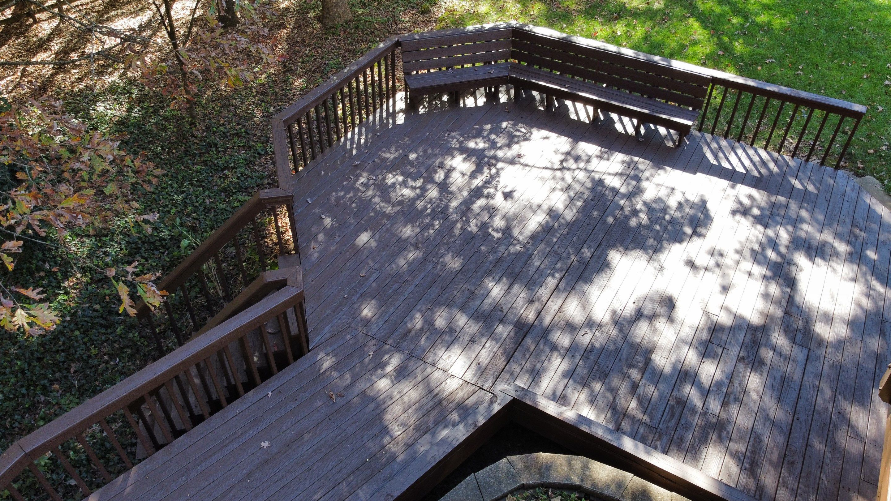 Multi-Level Wood Deck Staining and Refinishing in Duluth by Swift Home Renovations