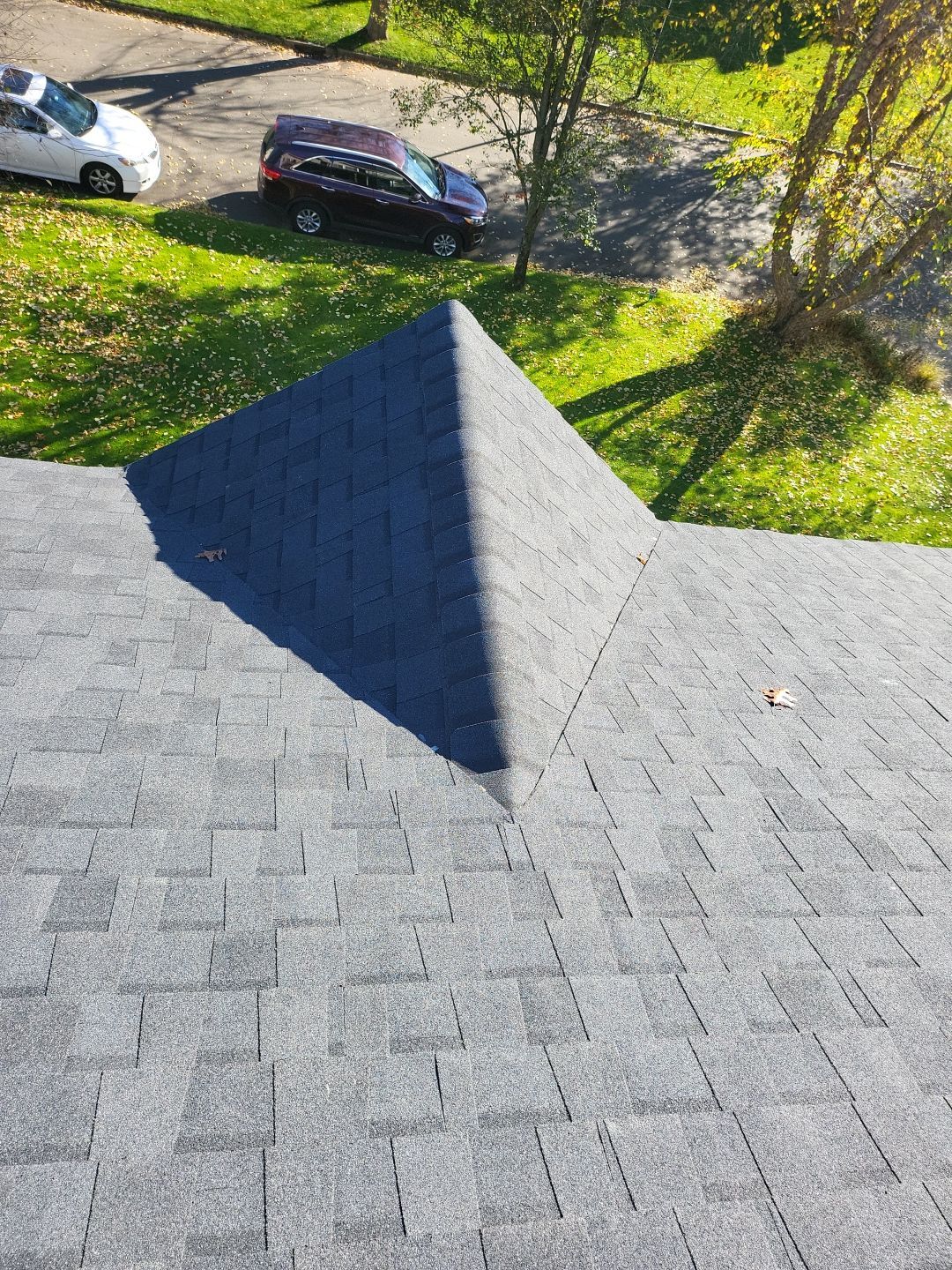 Residential Roofing Installation using Certainteed Landmark Moire Black by A Plus Exterior