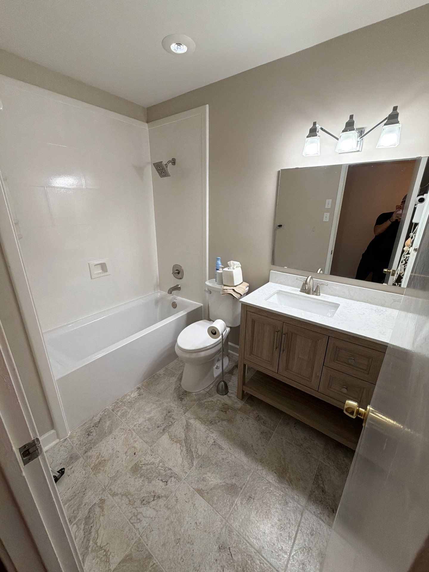 Bathroom remodel by King Cole Construction