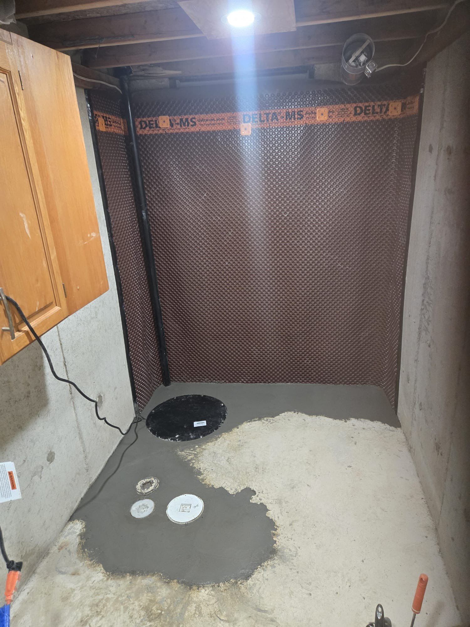 Interior French Drain and Sump Pump Installation in Vaughan by Canada Waterproofers Inc