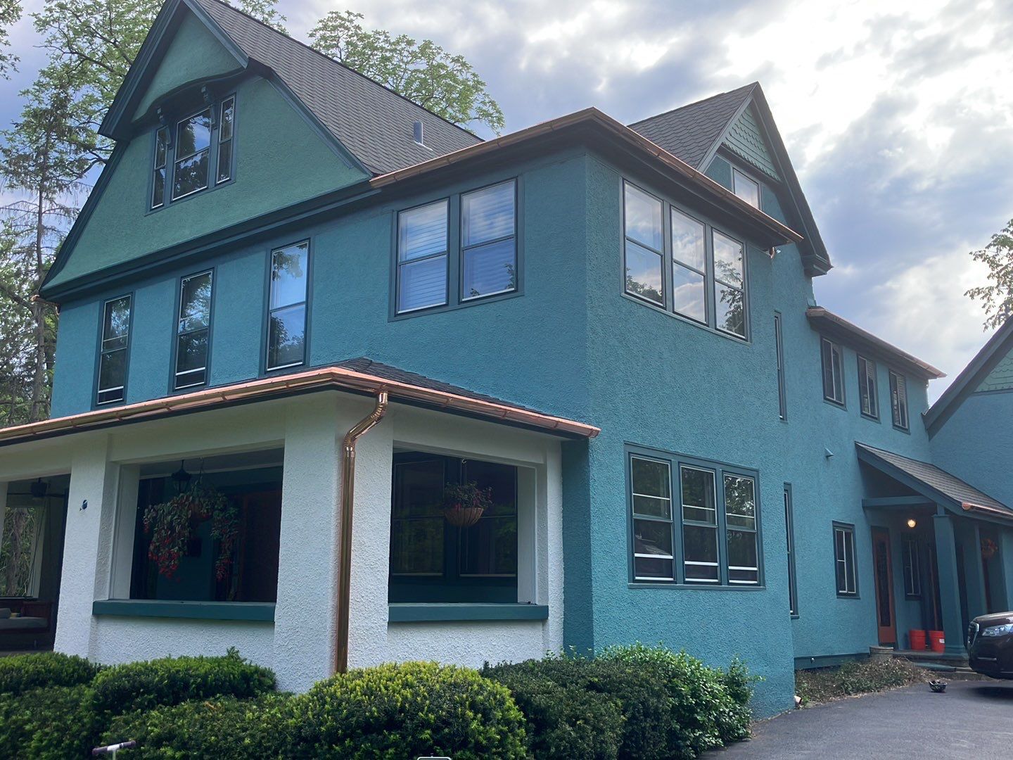 Half Round Copper Gutter Installation by Custom Installations