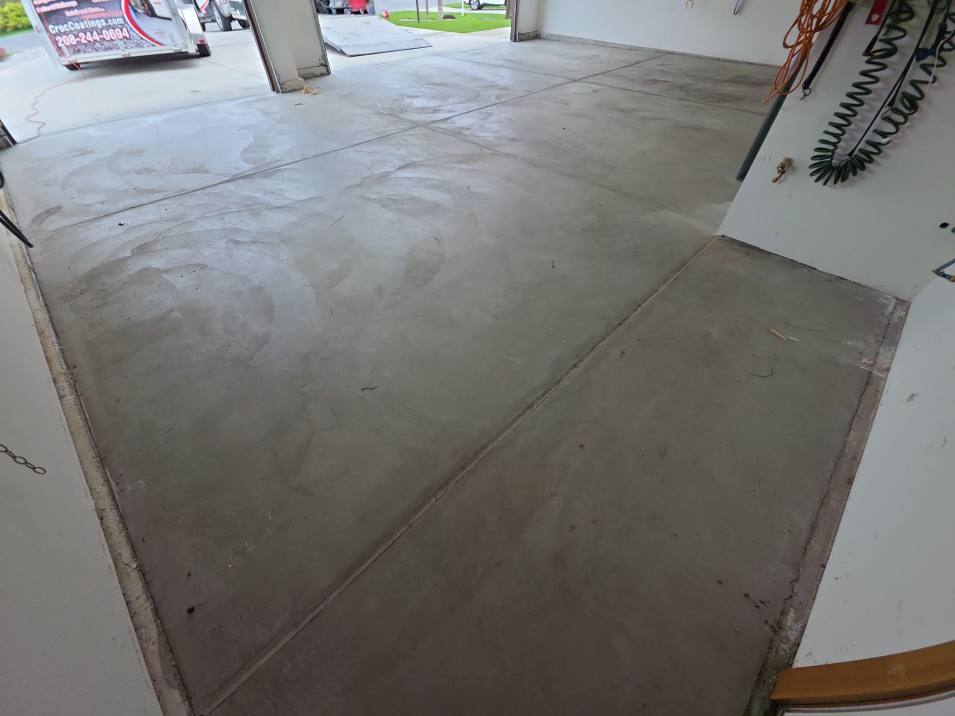 Hayden Garage Floor Transformation with Mt. Everest Flake Finish by Croc Coatings, LLC