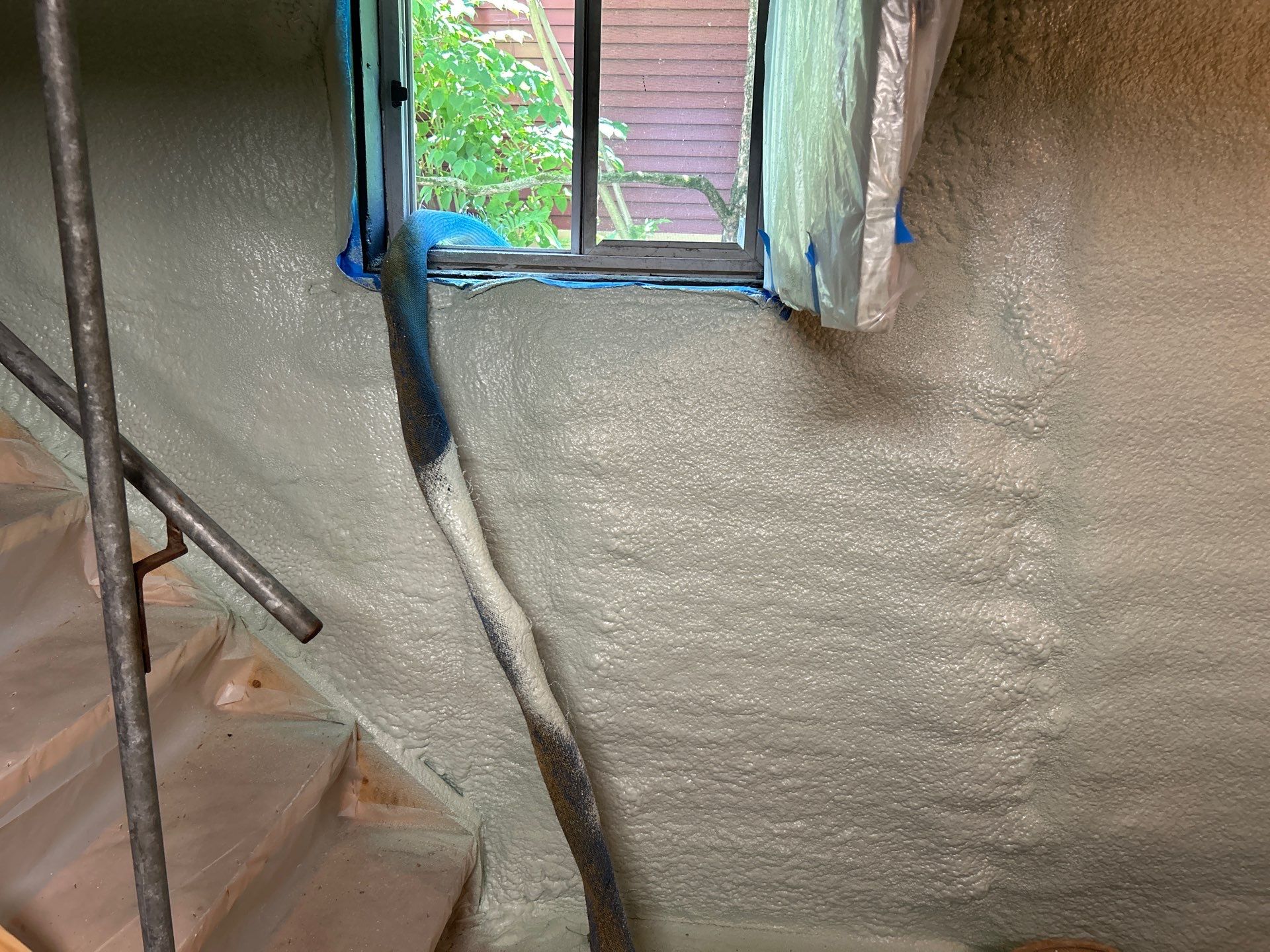 Attic Insulation using open cell spray foam by NYS Foam & Energy