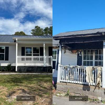 Fire Damage Restoration and Total Home Rebuild by Licensed General Contractor