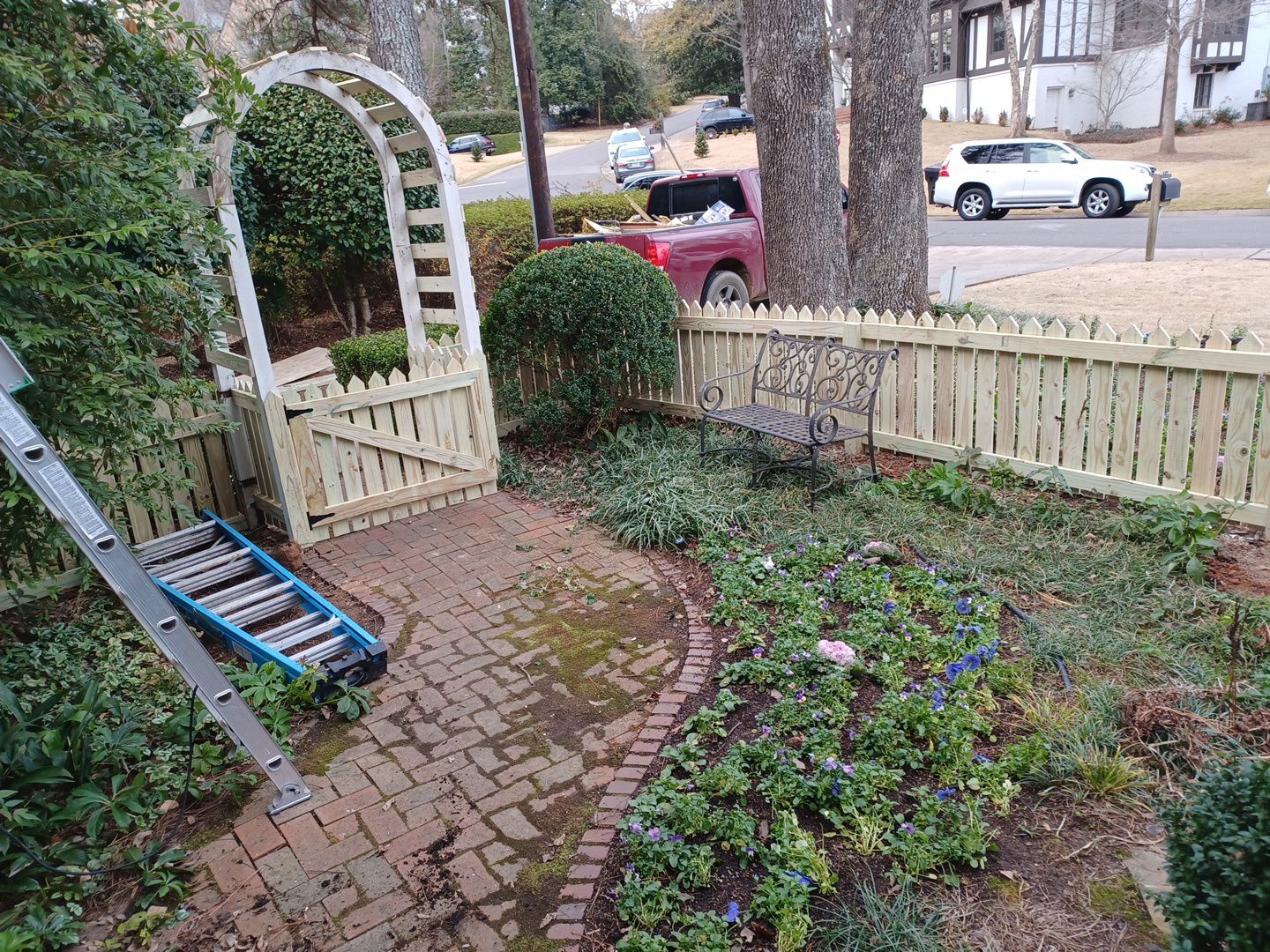 Montcrest - Fence by Pillar and Pine