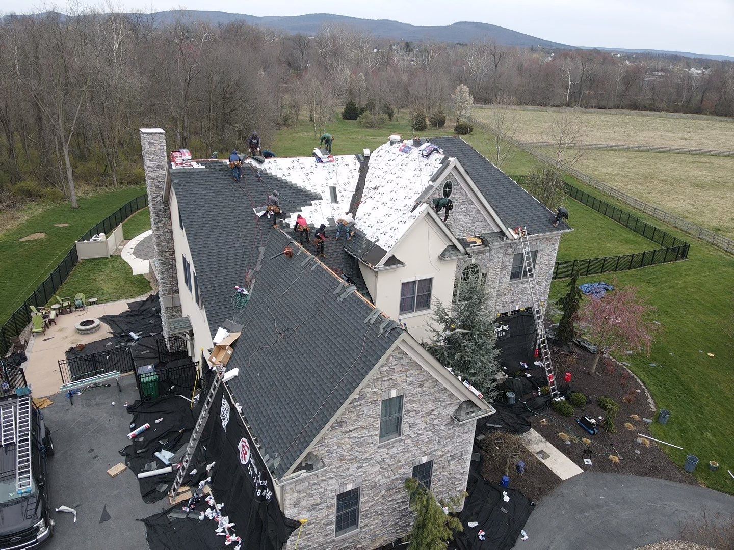 Residential Roofing Installation using Gaf Hdz Architectural Shingle by Teflon Roofing