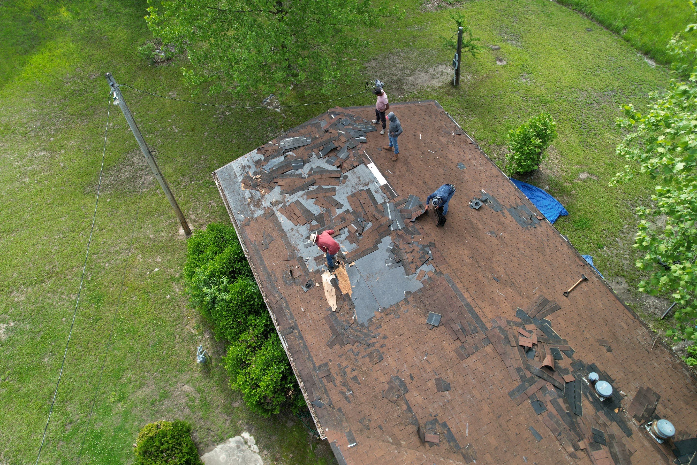 Storm Restoration Reroof: 25 Year 3-Tab Shingle by Hostetler Roofing