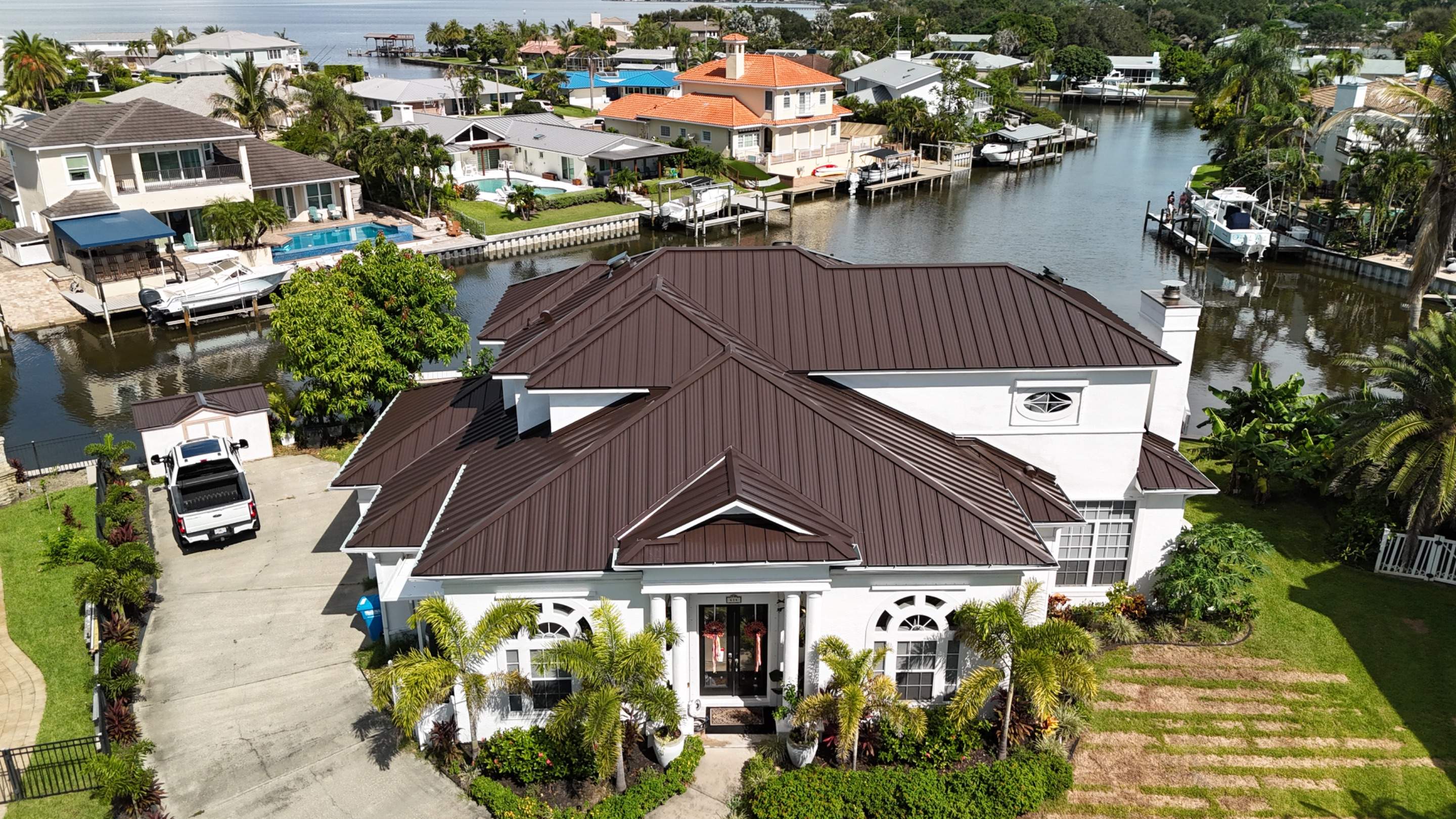 Aluminum Standing Seam Metal Roof Installation in Melbourne Beach by Wiedmann Construction & Roofing