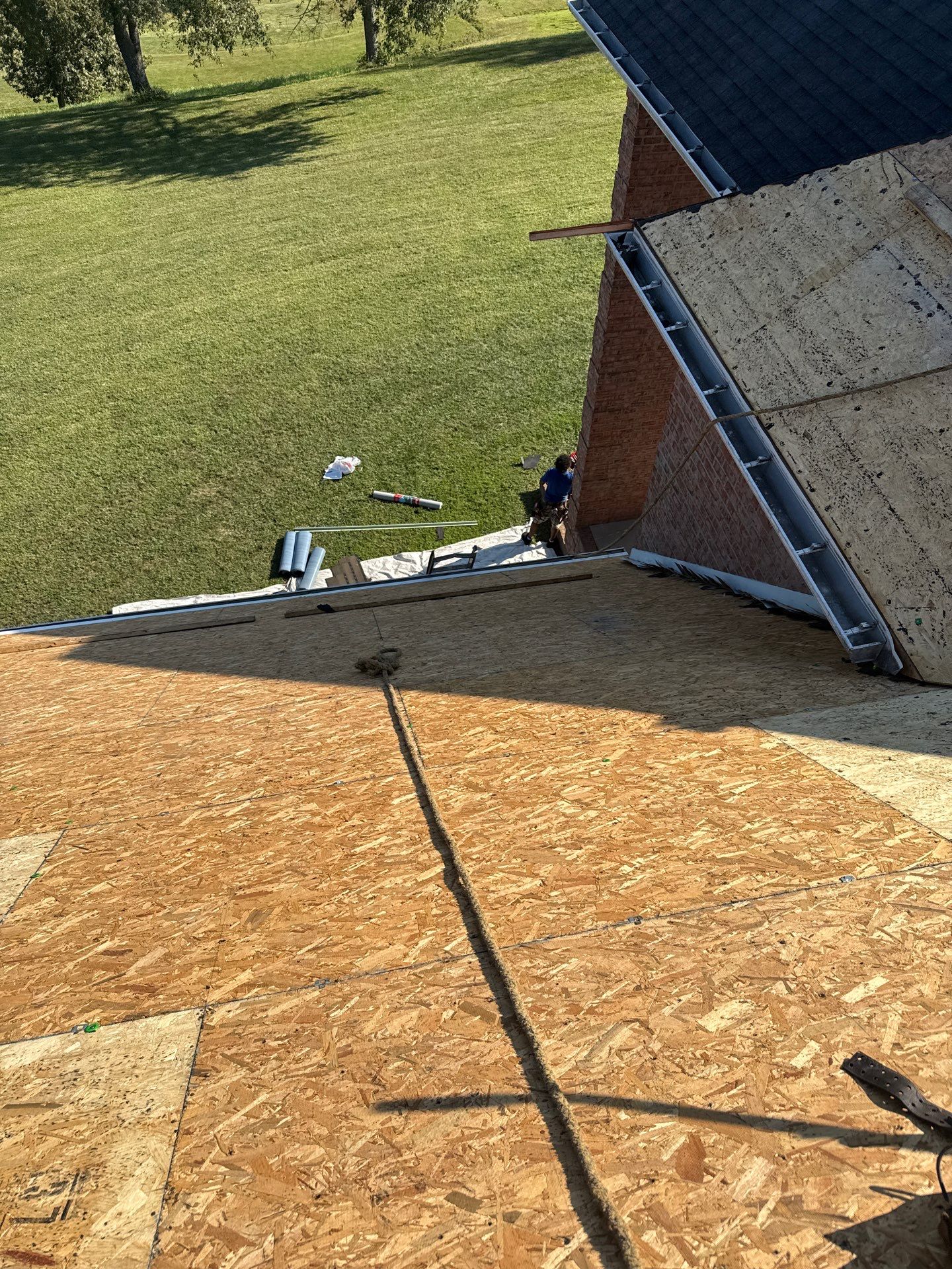 Residential Roofing Installation using GAF Timberline HDZ Oyster Grey by Rainstoppers Roofing