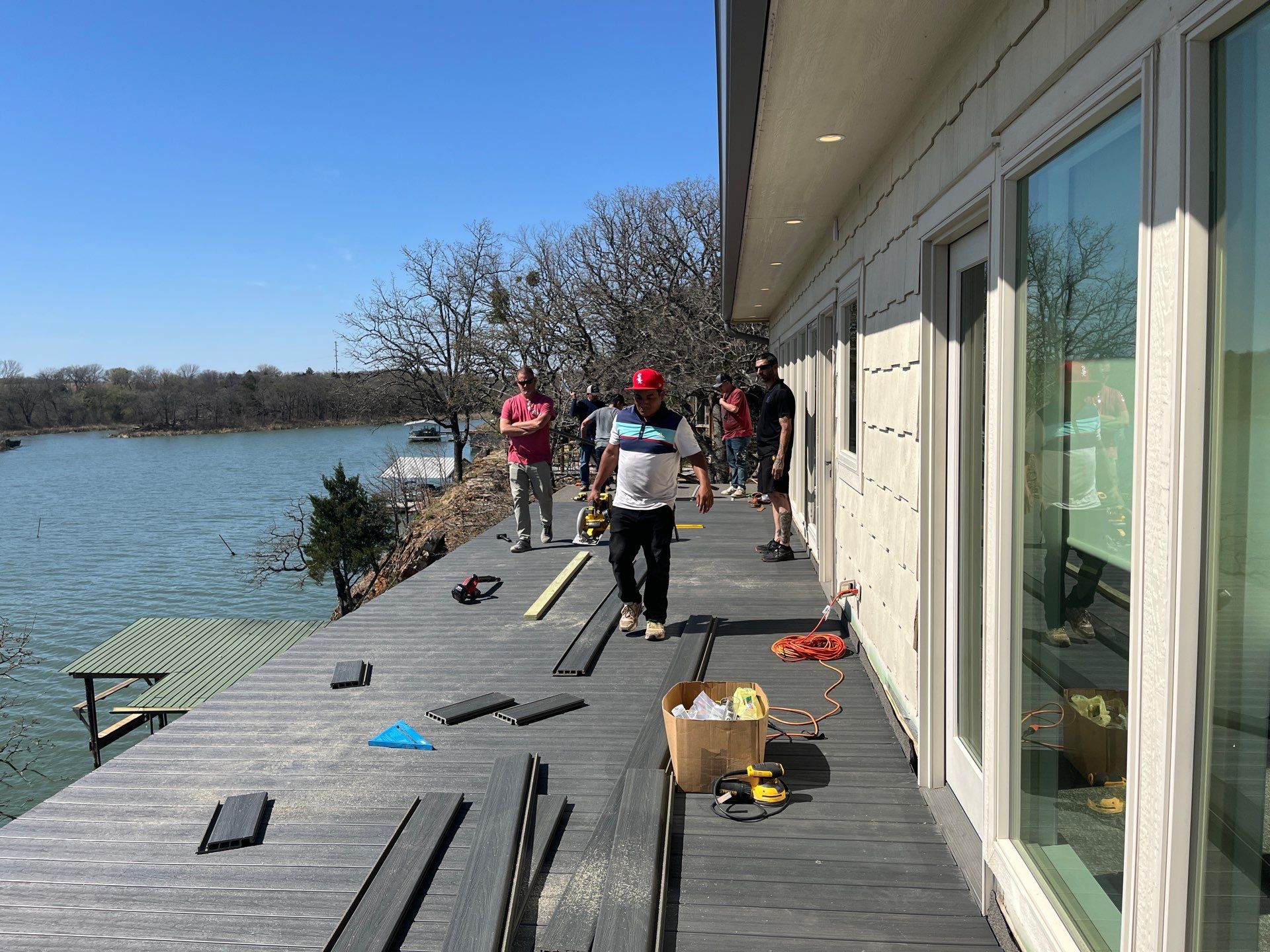 Duxxbak Deck on a Beautiful Private Lake  by BANA Roofing and Solar Supply