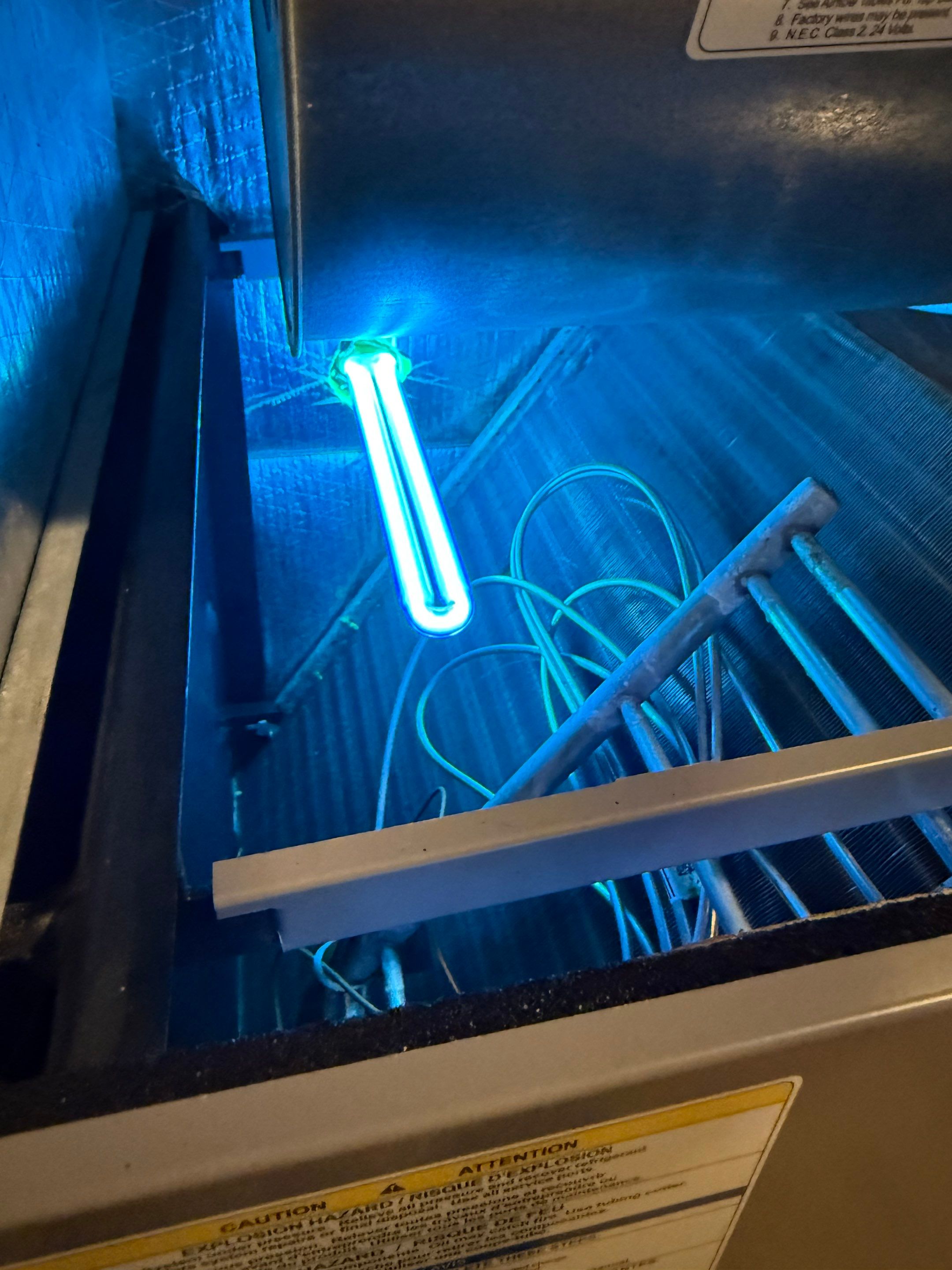 UV Purification system installation by Elemental Heating and air conditioning LLC