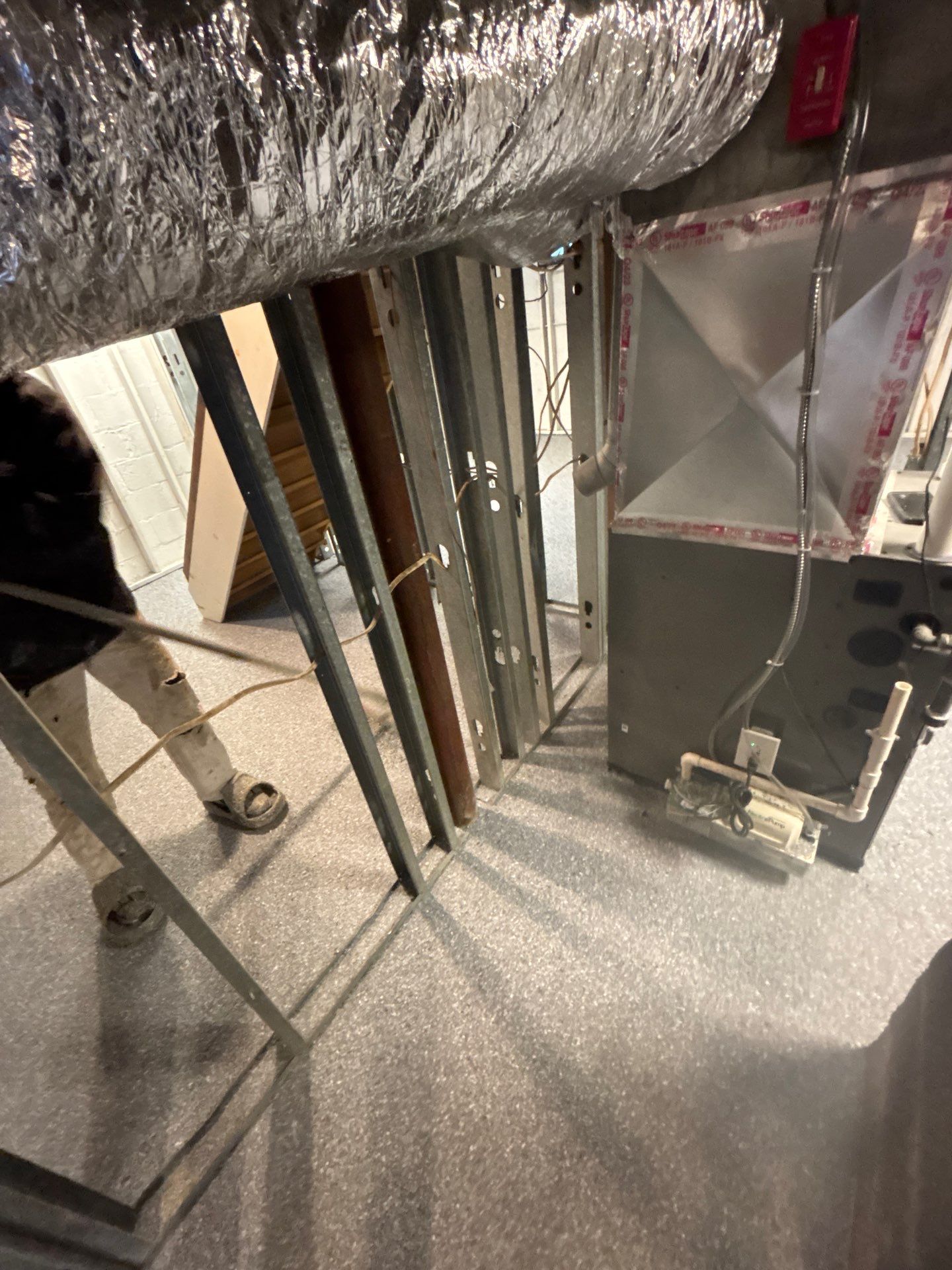 Basement Concrete Floor Coating with Penntek Flake System by Spectrum Painting, LLC