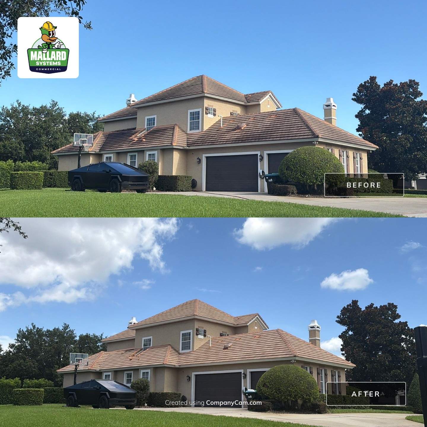 Residential Tile Roof Cleaning in Windermere by Mallard Systems