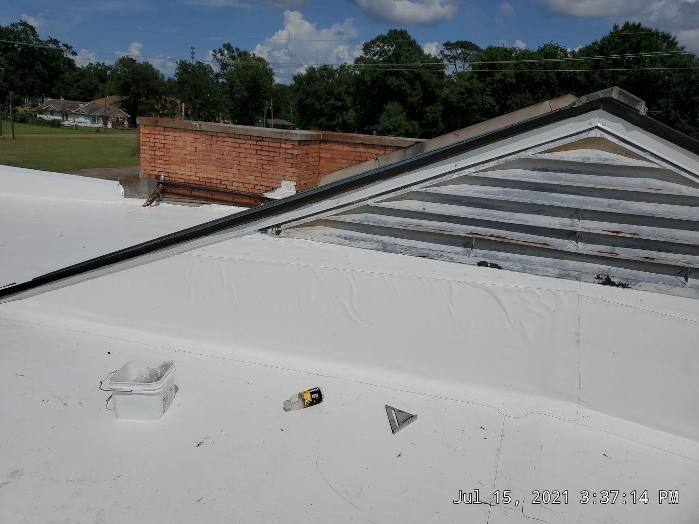 Commercial Roofing Installation using 50 mil PVC by Hostetler Roofing