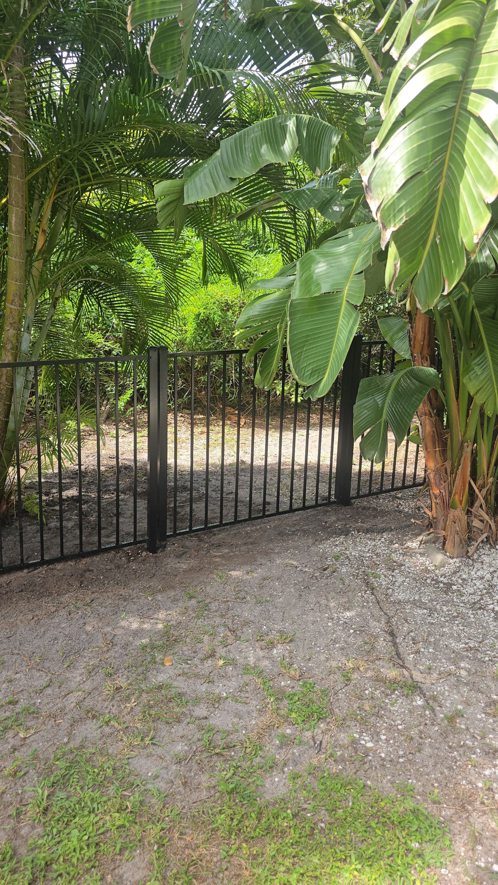 Black Aluminum Picket Fence Installation for Port Charlotte Canal Home by True Fence LLC