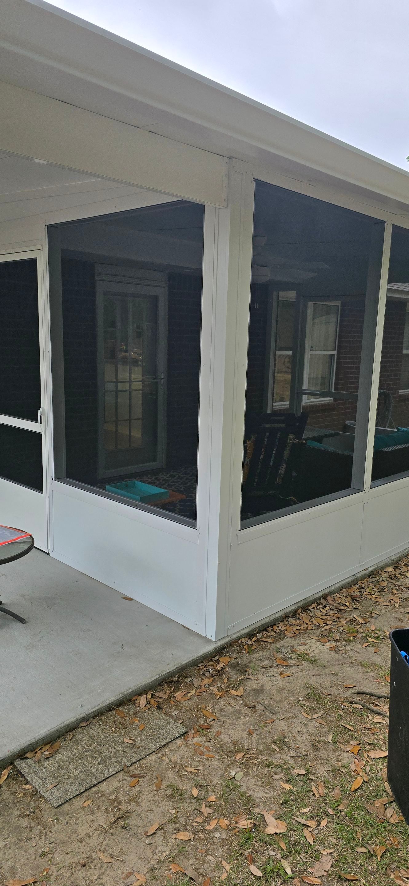 Screen Room w/Adjacent Patio Cover by Titan Sunrooms