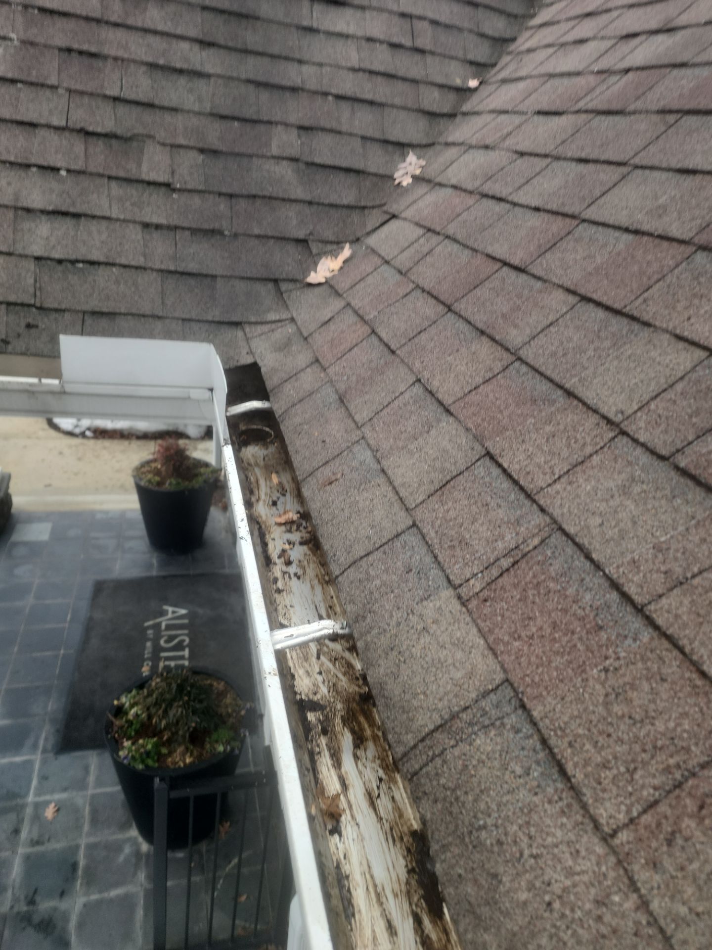 Church gutter cleaning after photos.