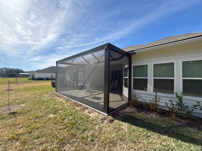 Gable screen enclosure w/ultraview + concrete