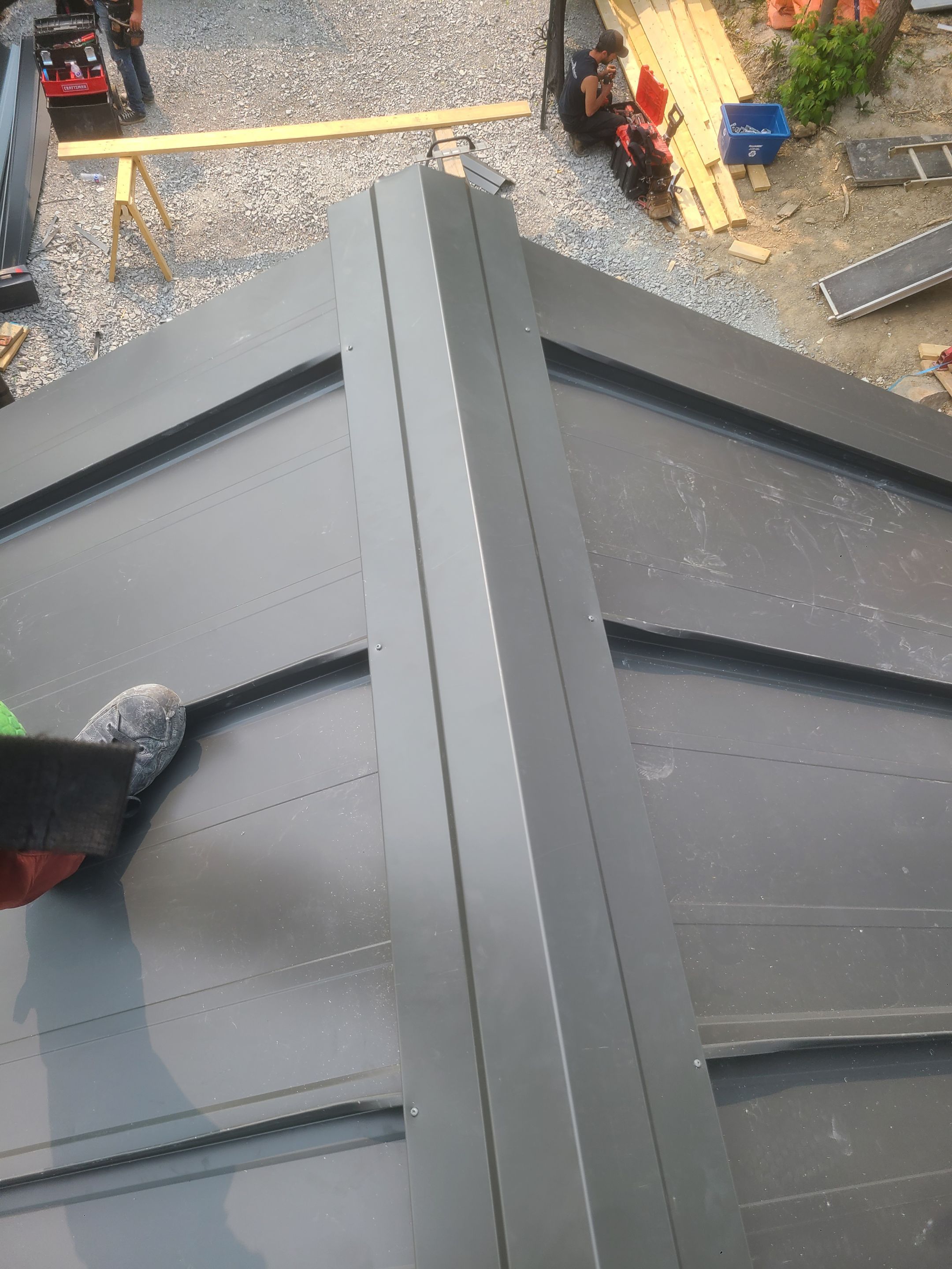 New Home Construction using 16" Standing Seam Panels by Jay Carter Roofing & Sheet Metal