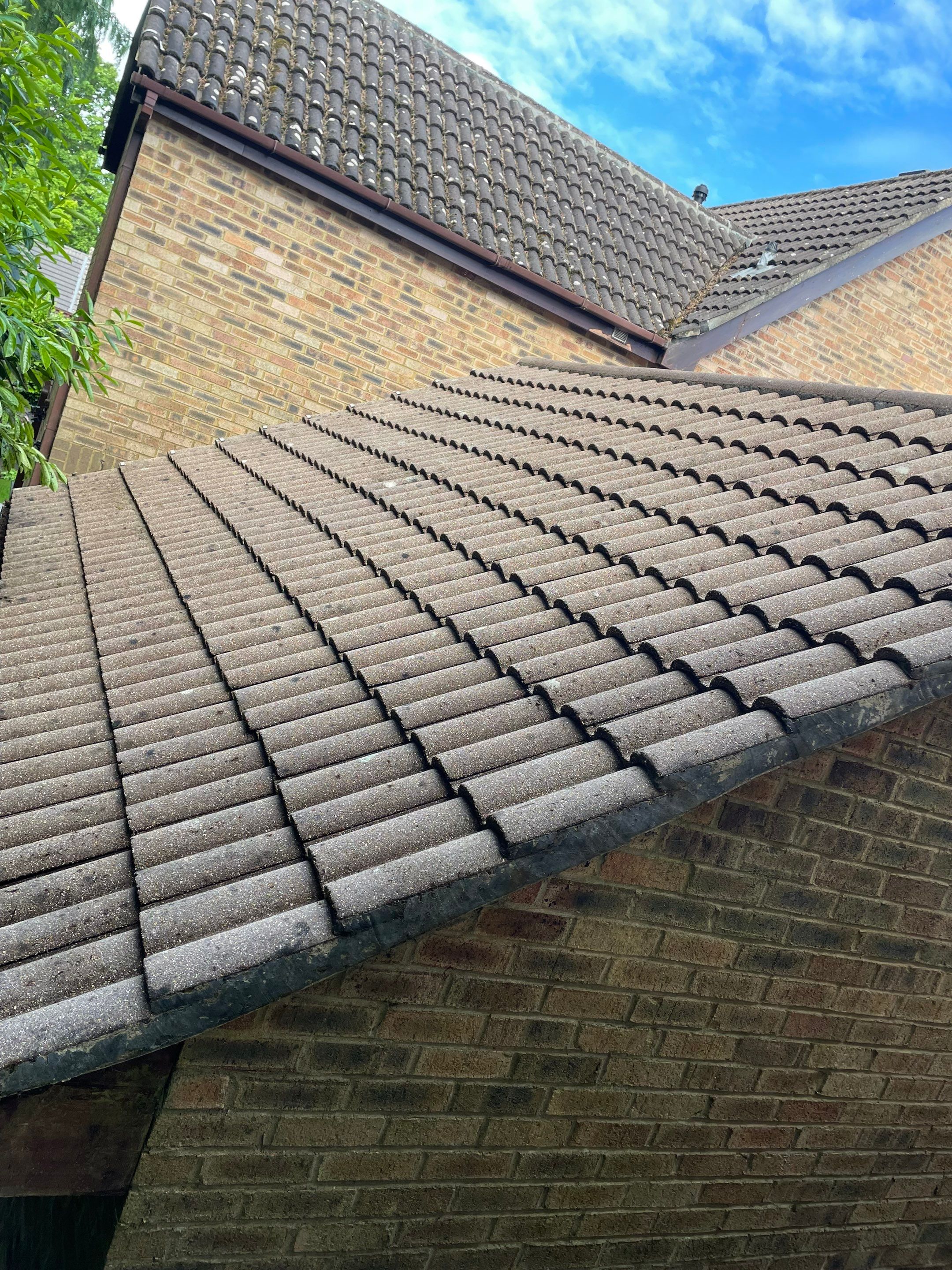 Roof Clean - Moss Removal using Honda 15lpm Low Pressure Washing Machine by Ges Exterior Cleaning ltd