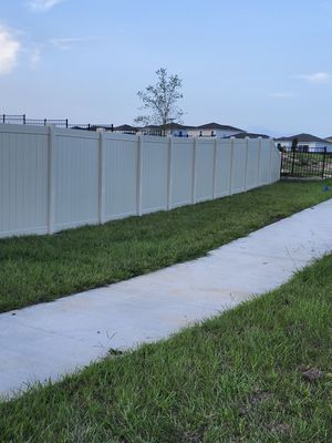 Waterstone HOA at Mascote Vinyl Fence Installation