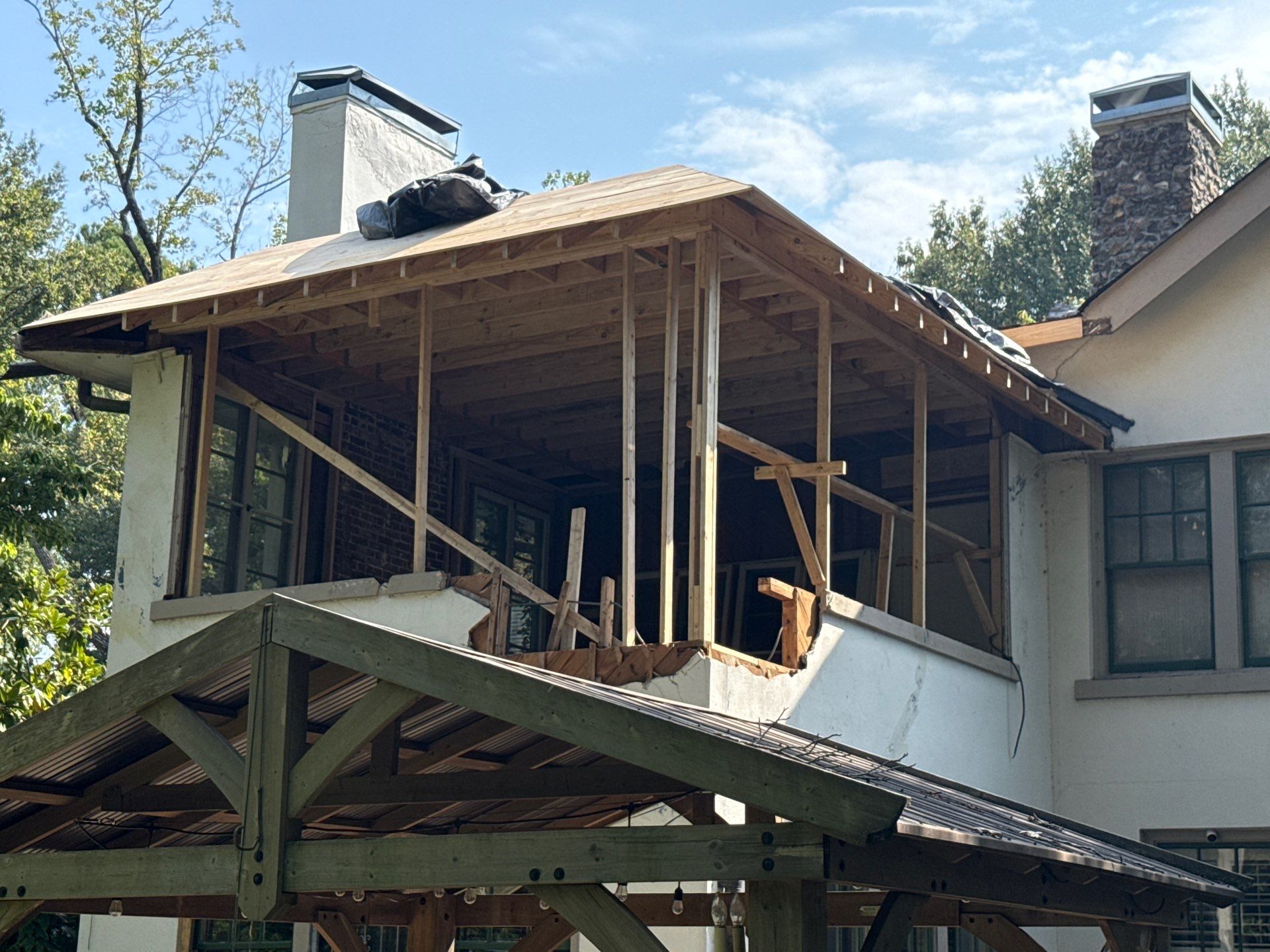 Memphis Home Restoration and Copper Gutter Installation Following Tree Damage by Revival Roofing Services