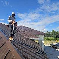 24ga 1" Nail-Strip Mansard Brown  by Total Roofing System The Metal Roof Experts