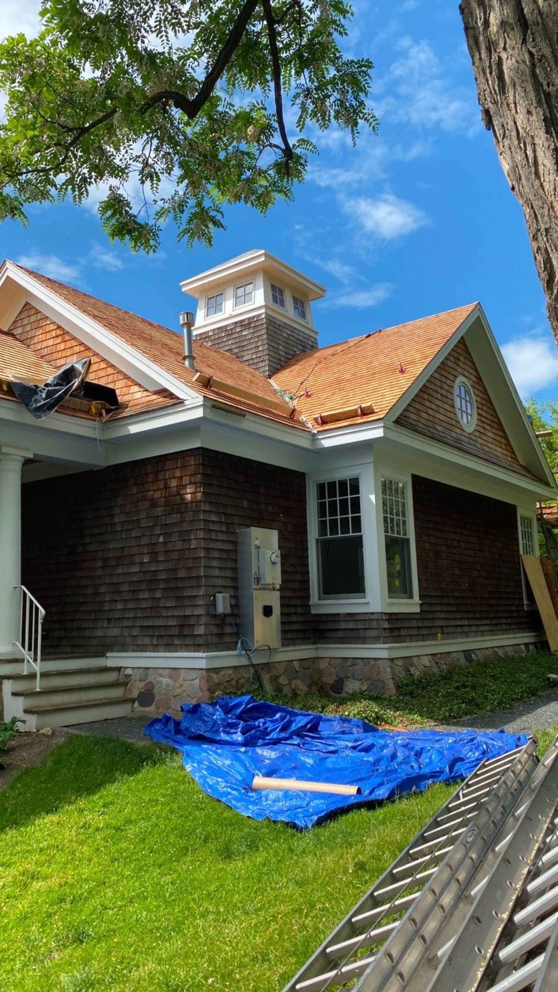 Cedar Roof Installation by Custom Installations