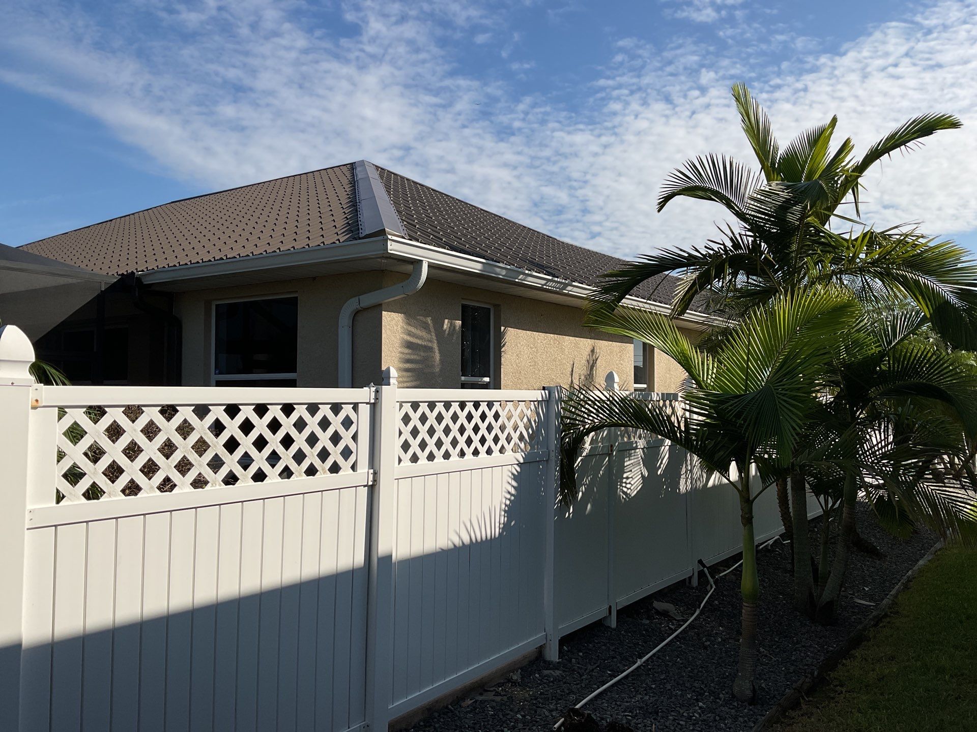 Brown Seamless Gutters Installation in Cape Coral FL by Gutter Professors