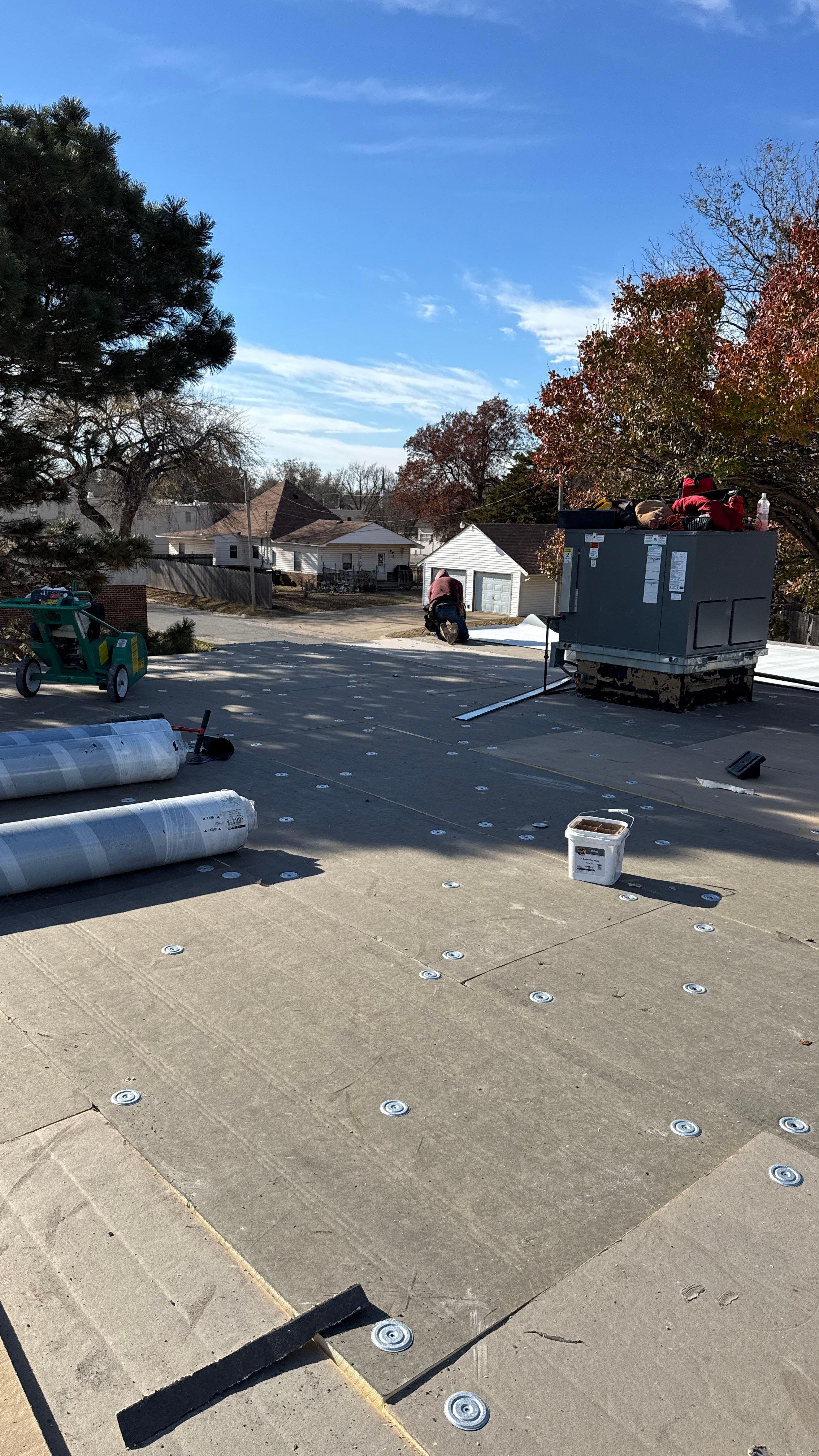 Commercial Roofing Installation using Mule-Hide by Frontline Roofing and Construction