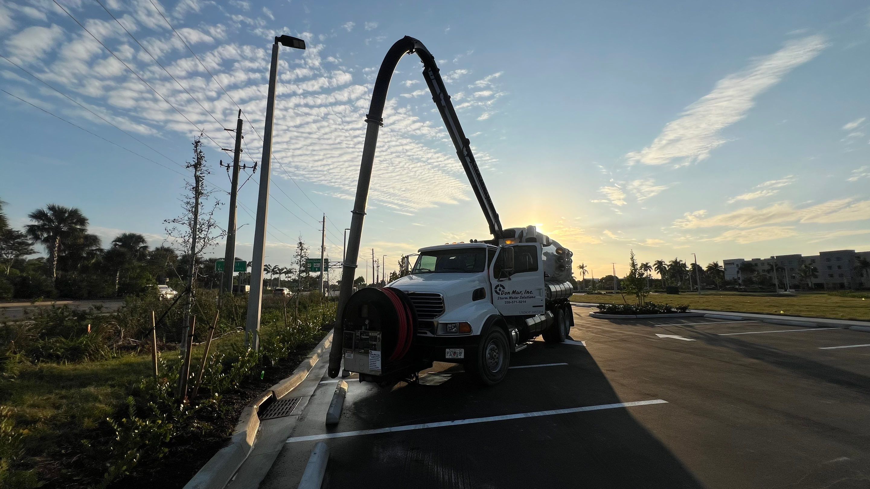 New Construction Commercial Parcel Stormwater System Cleaning by Don Mar, Inc. Storm Water Solutions