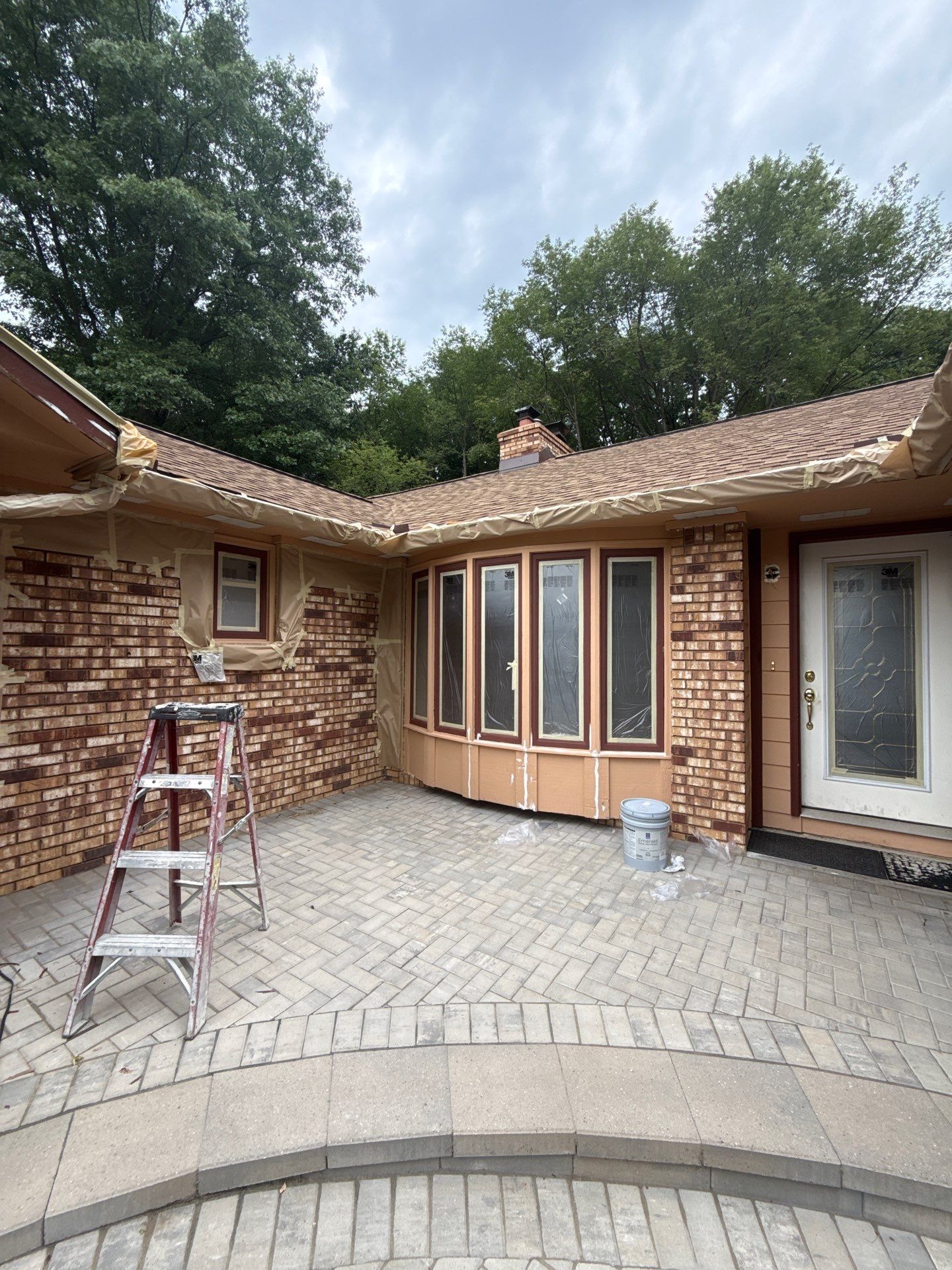Exterior Painting on this Clarkston Home by Top Shelf Painter