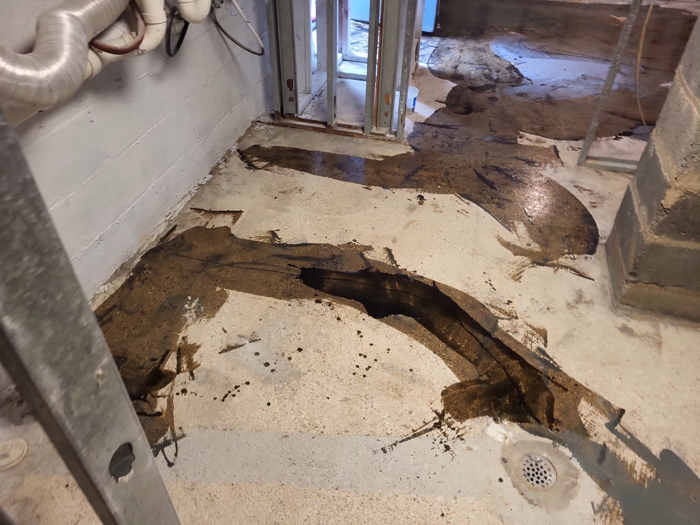 Basement Concrete Floor Coating with Penntek Flake System by Spectrum Painting, LLC