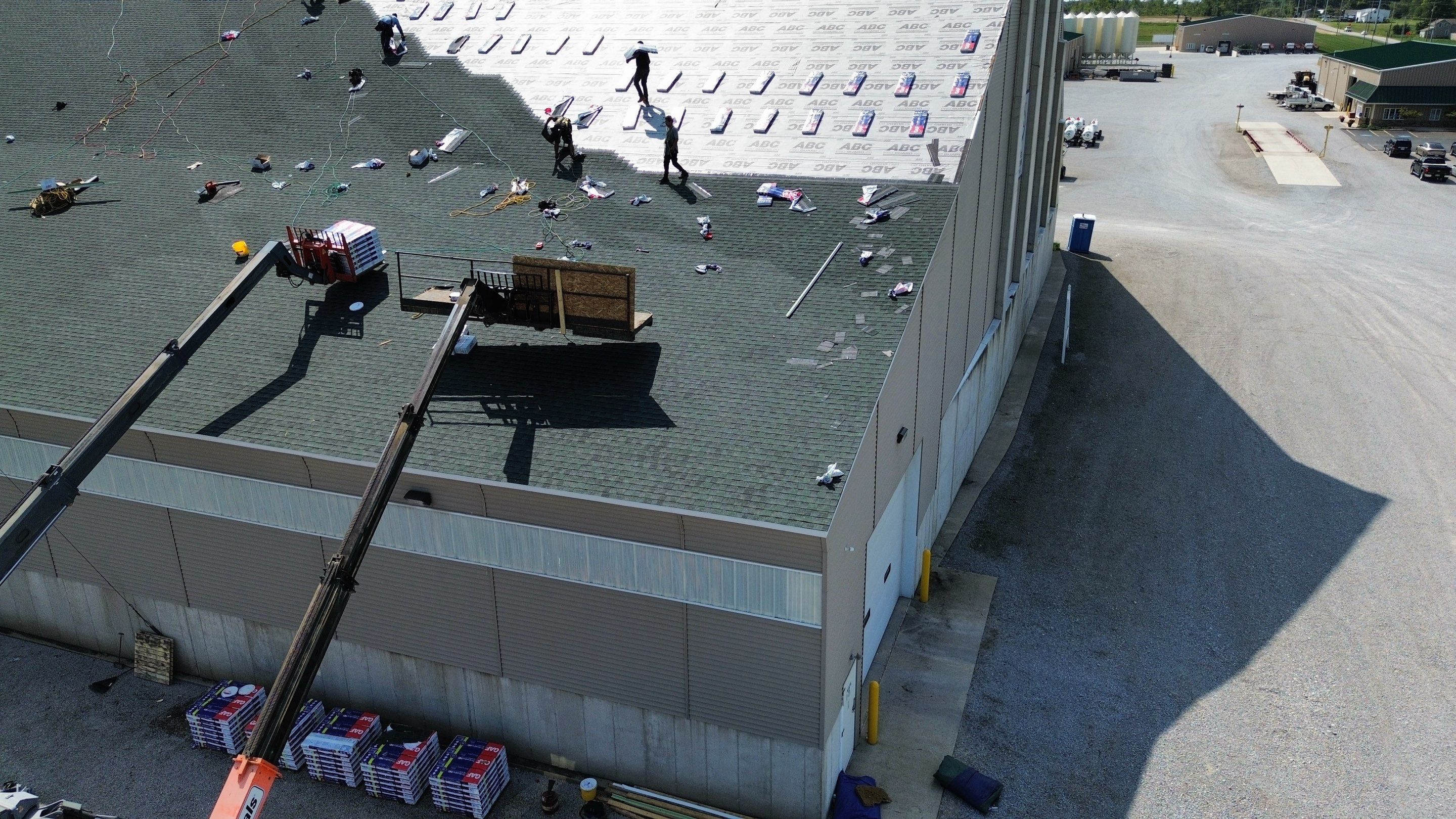 Commercial Roofing Installation using Timberline HDZ Shingles - Hunter Green by RoofX 
