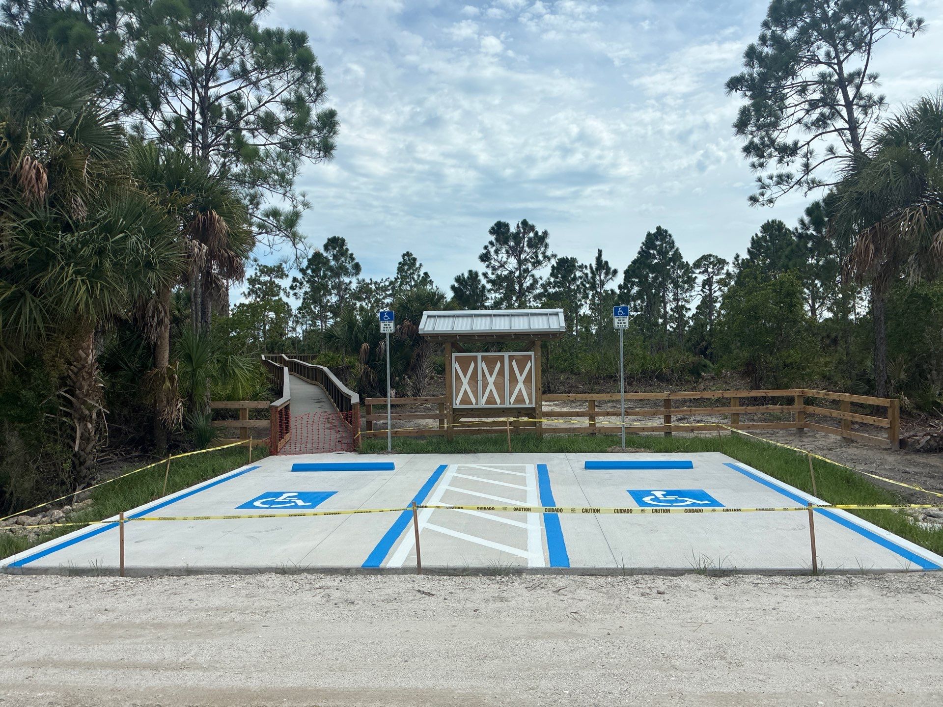 ADA-Compliant Parking Stall Installation and New Layout Line Striping in Englewood by Everline Coatings & Services - Southwest FL