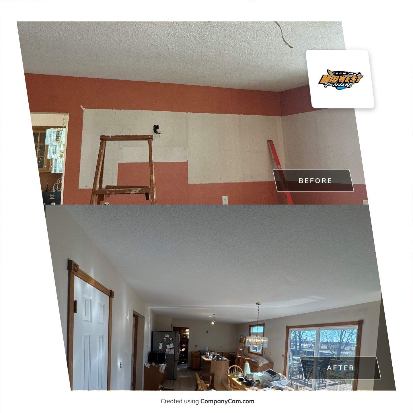 Ankeny Residential Interior | SW Duration in Natural Linen, Velvet Antler Accents & Clary Sage Bath with ProMar Flat White Ceilings by Midwest Paint LLC