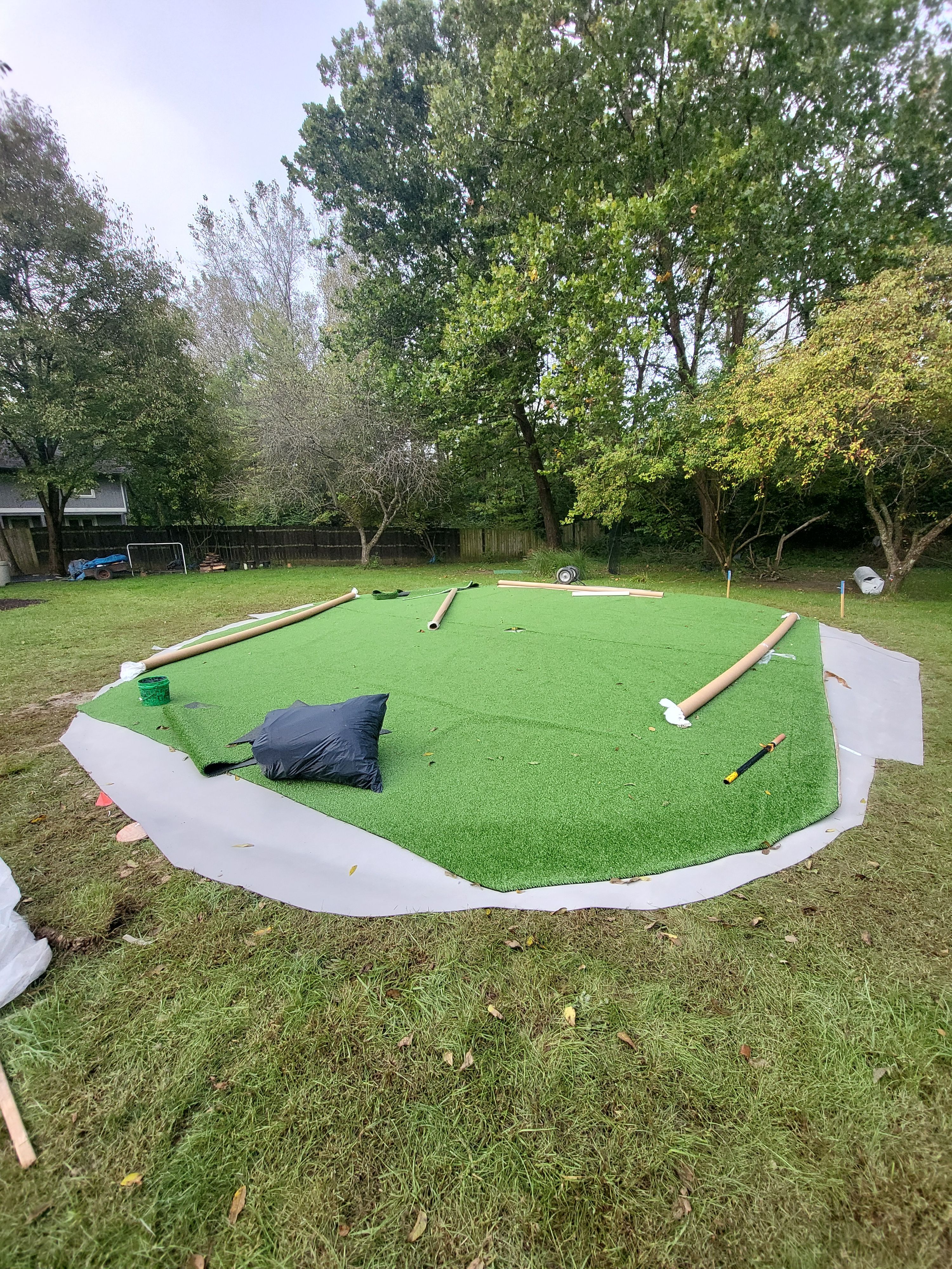 Custom Synthetic Putting Green Installation for Aspiring Collegiate Golfer in Worthington, Ohio by Southwest Greens Midwest