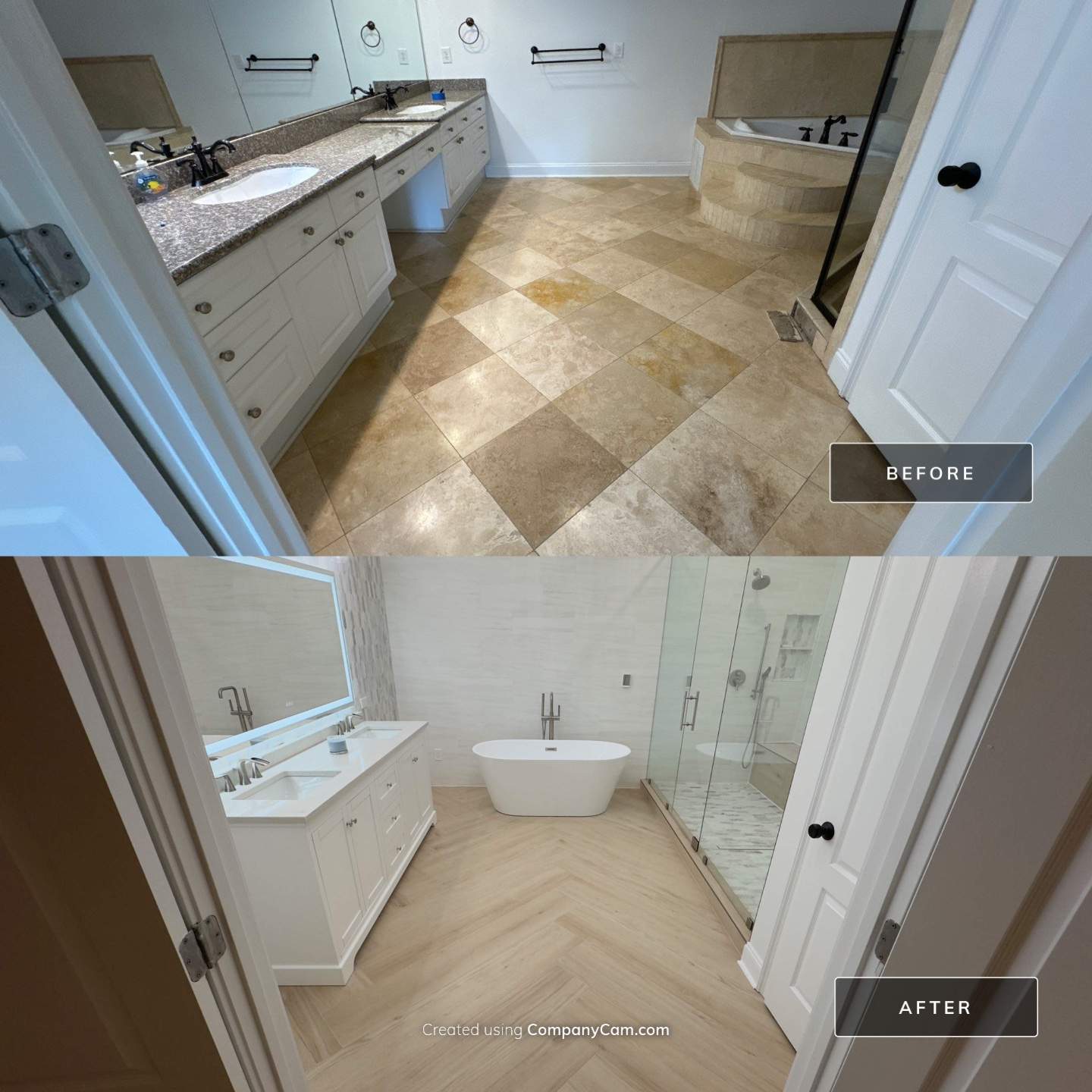 Full master bathroom renovation by Prudencio