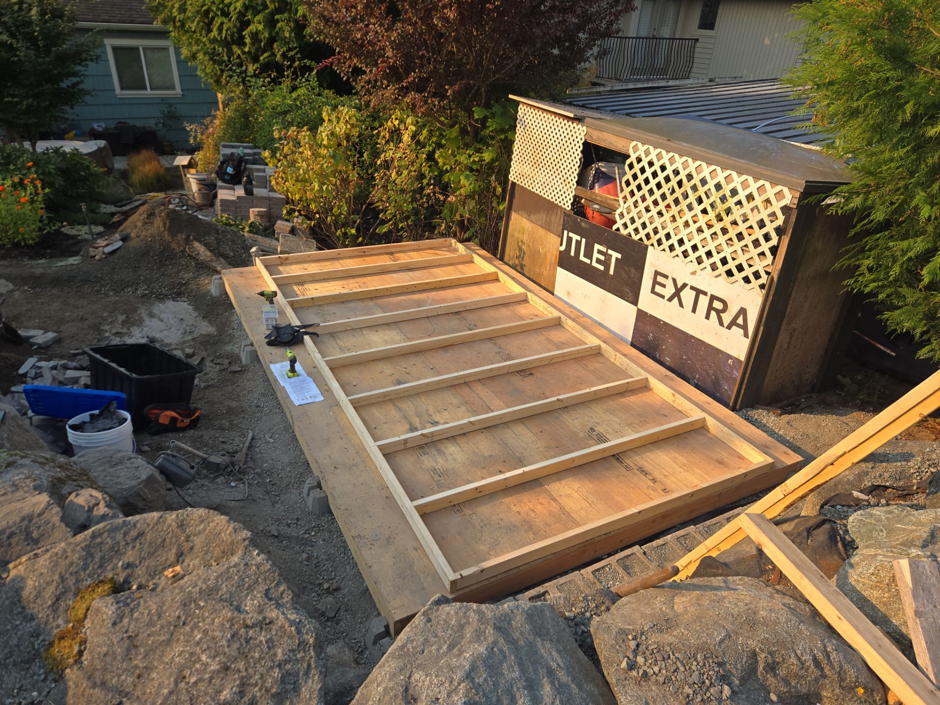 Backyard Transformation — Custom Shed, Paver Patio & Retaining Wall by Habanero Garden and Exterior Care