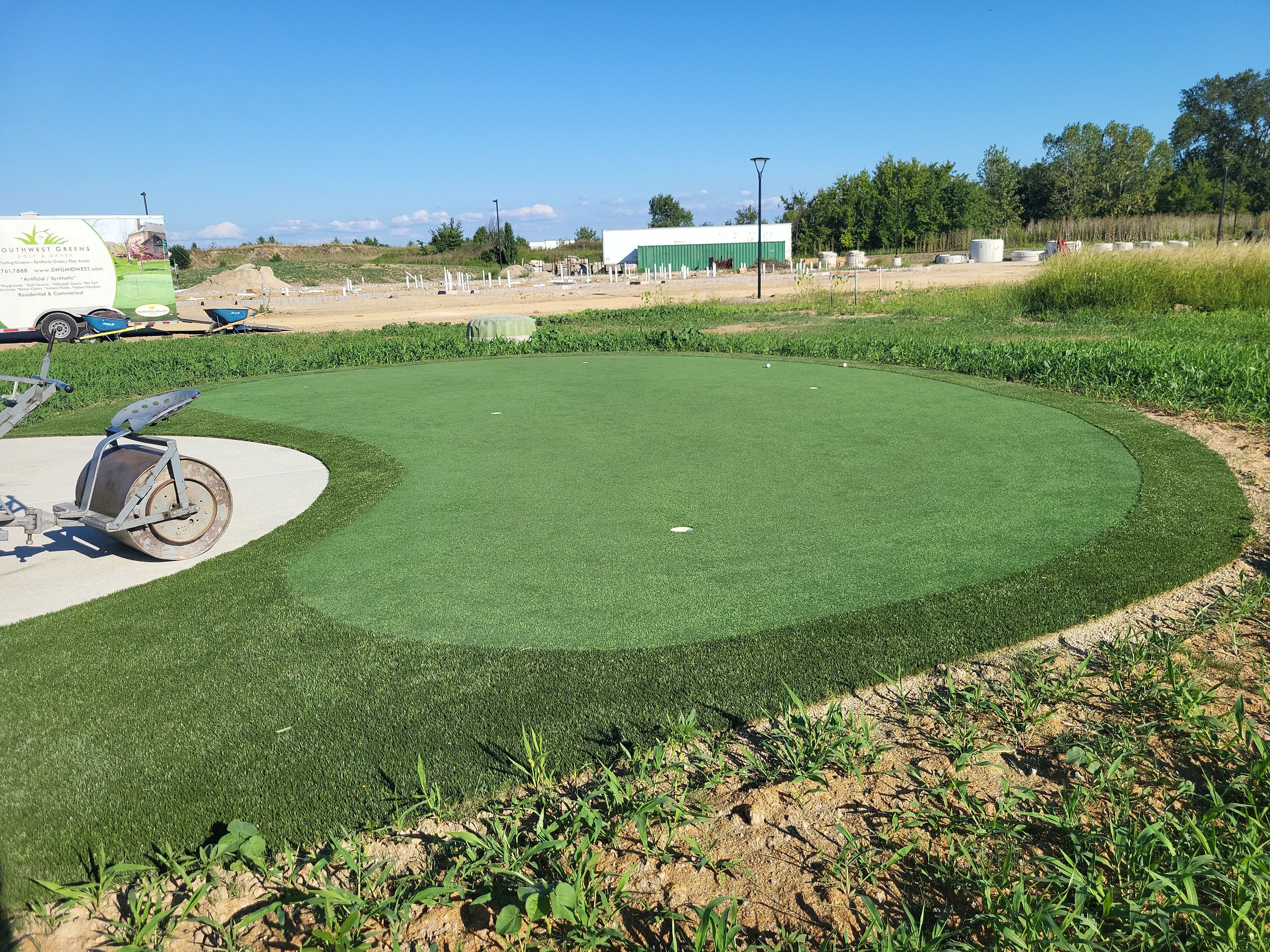 Custom Putting Green and Pet Parks @ Union Station Apartments in Marysville, Ohio by Southwest Greens Midwest