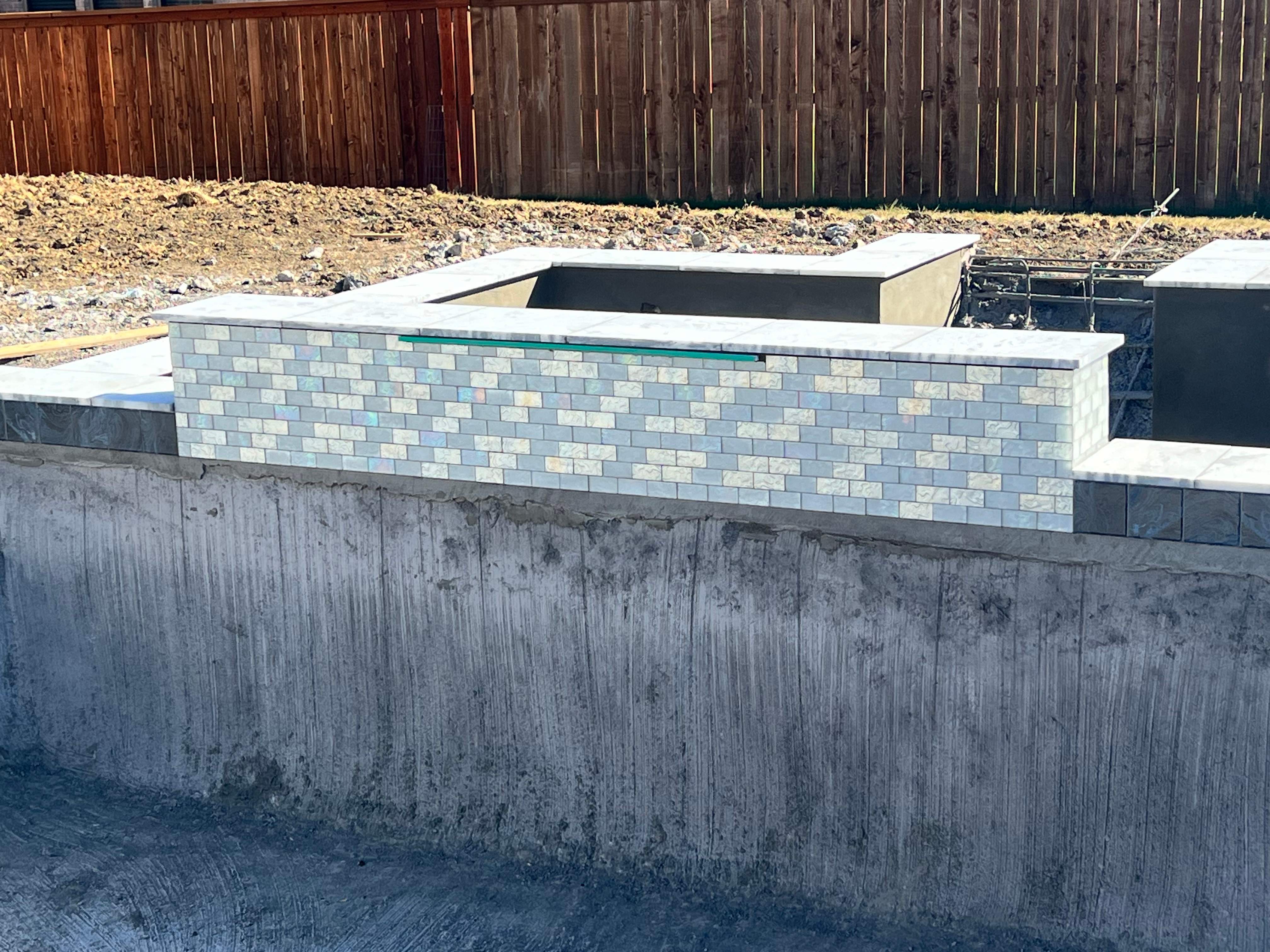 Geometric Pool with Raised Spa by Pinnacle Pools and Spas - DFW