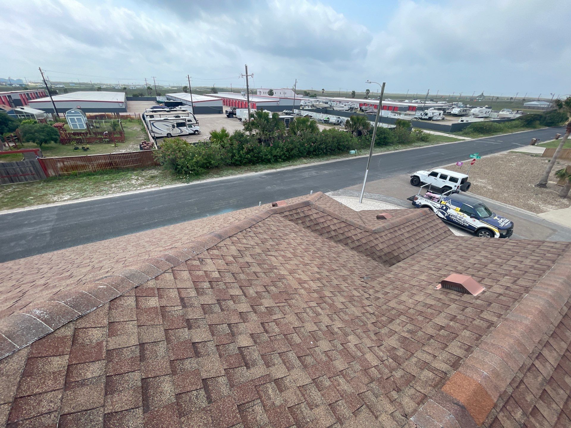 Residential Roofing Installation using GAF HDZ Barkwood by Lighthouse Roofing